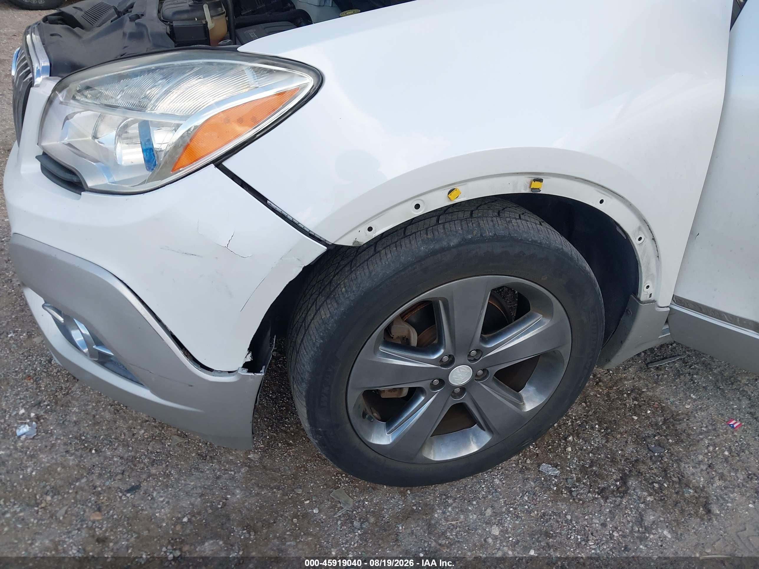 2013 Buick Encore Leather White vin: KL4CJCSB7DB195545