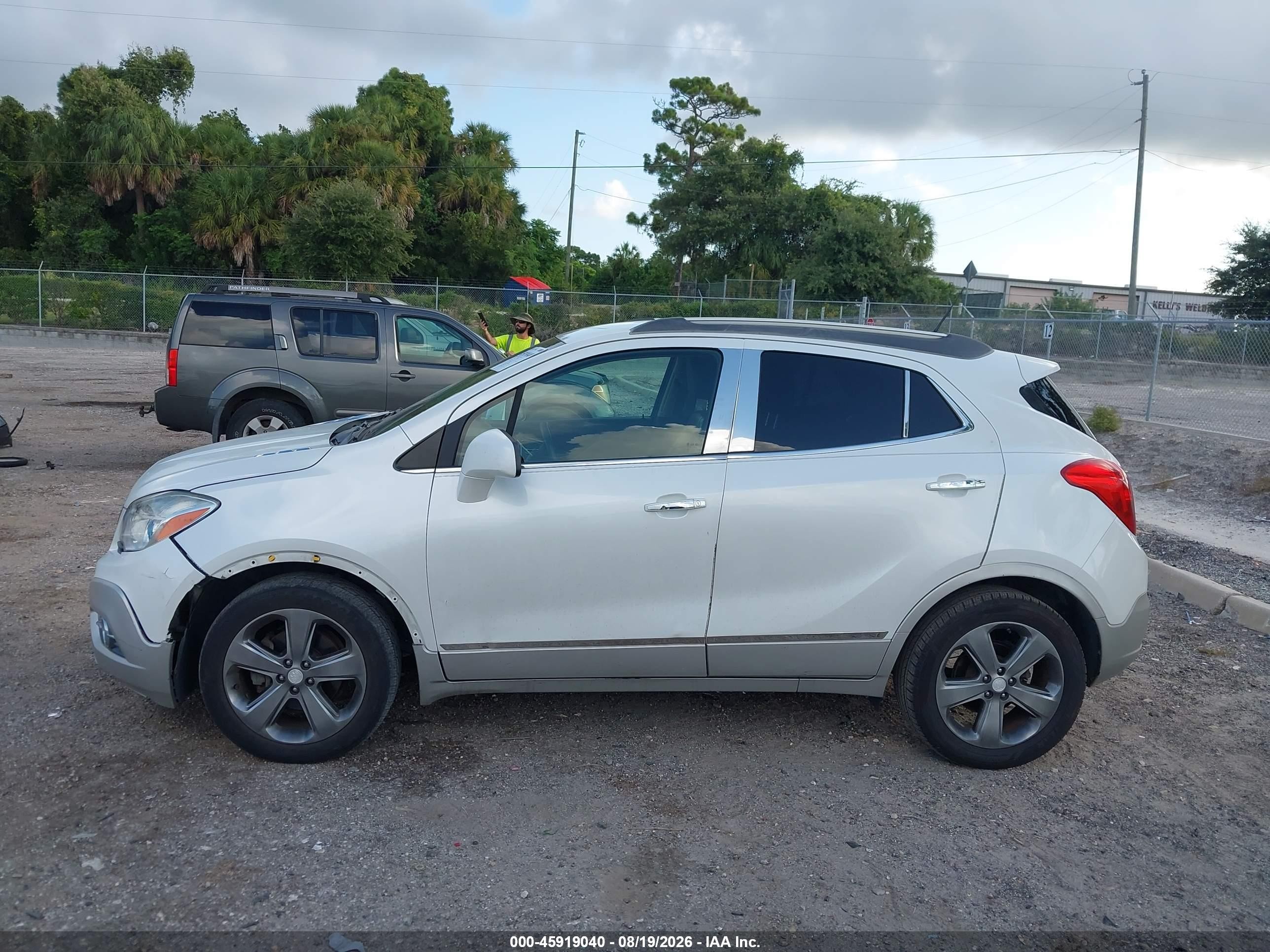 2013 Buick Encore Leather White vin: KL4CJCSB7DB195545