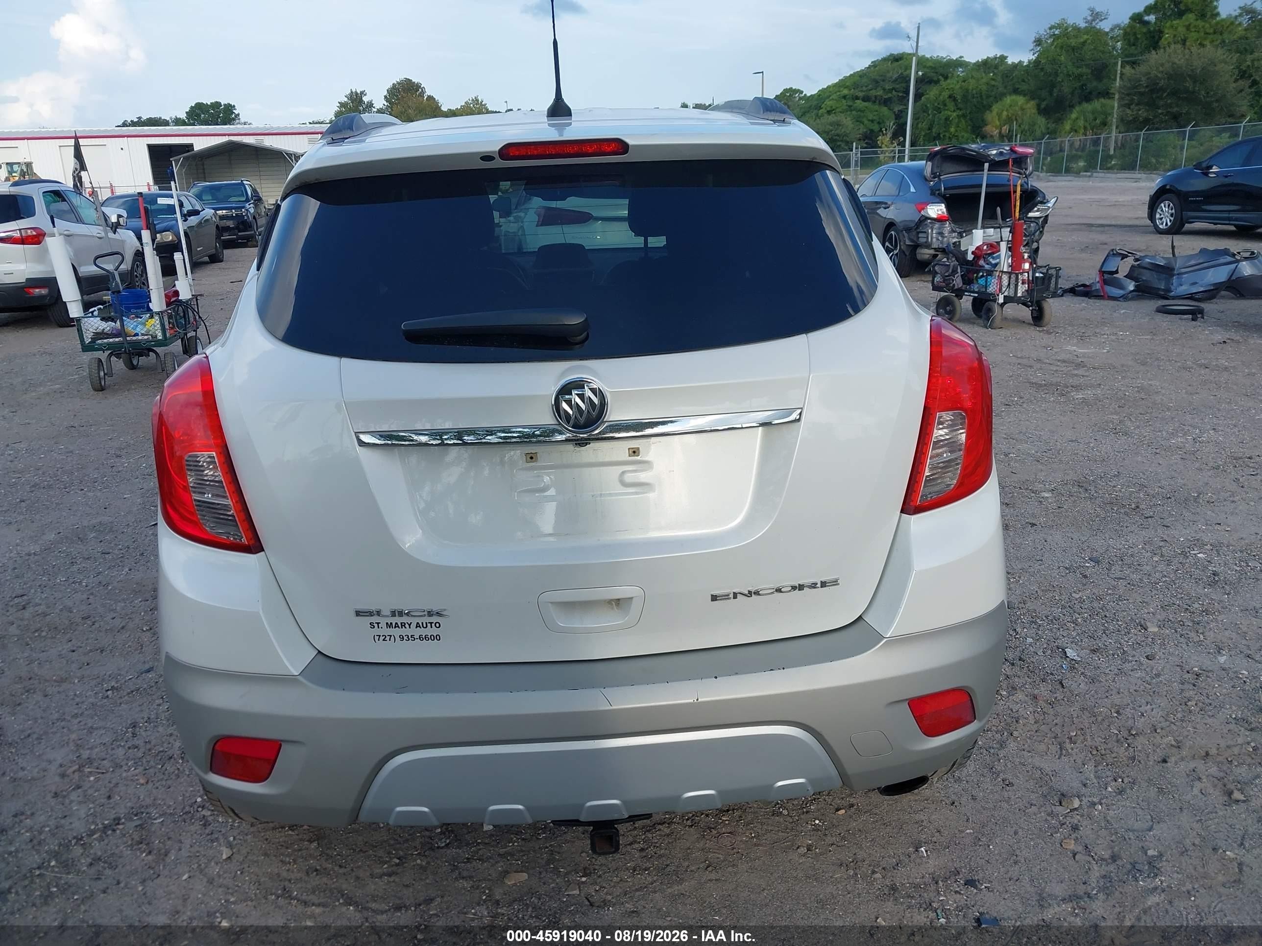 2013 Buick Encore Leather White vin: KL4CJCSB7DB195545