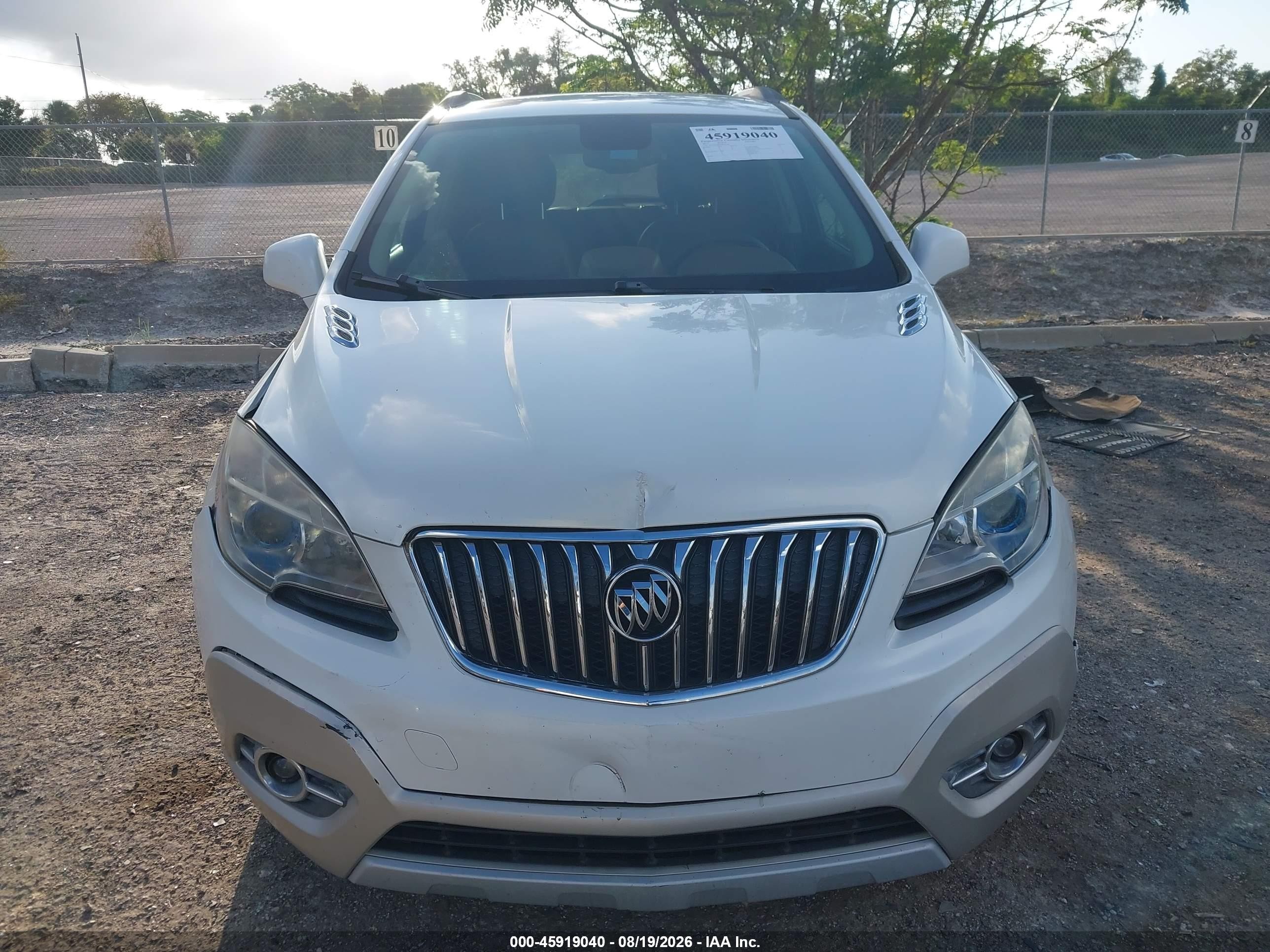 2013 Buick Encore Leather White vin: KL4CJCSB7DB195545