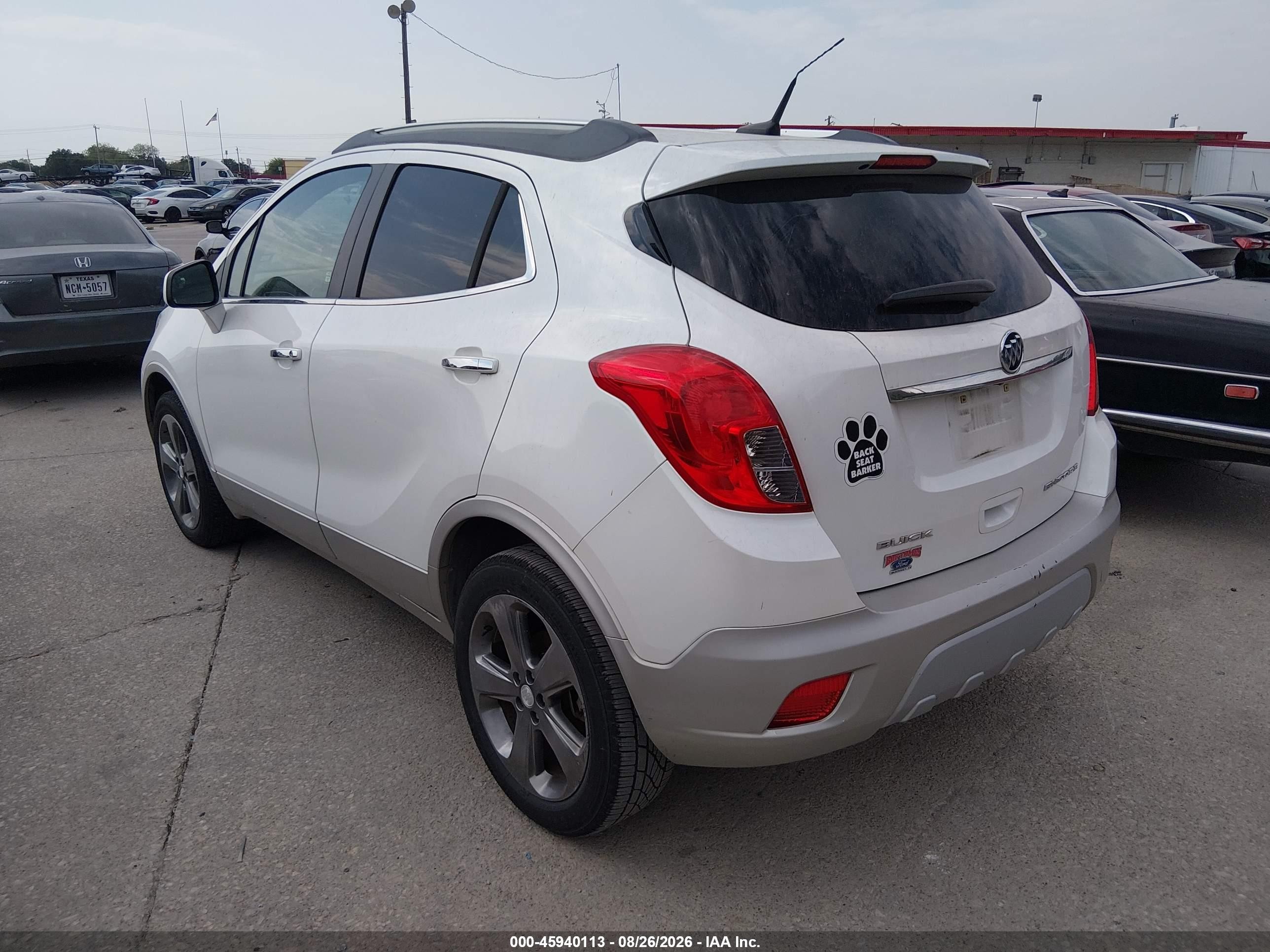 2013 Buick Encore Leather White vin: KL4CJCSB7DB198932