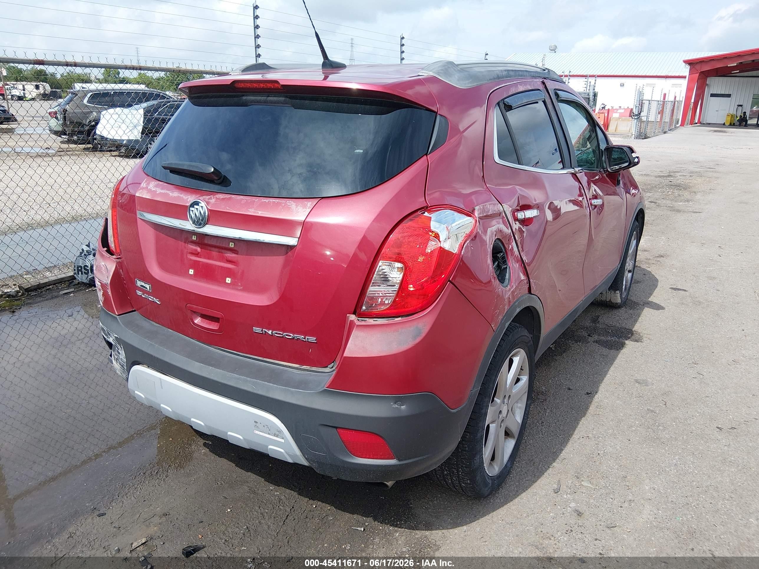 2014 Buick Encore Leather Red vin: KL4CJCSB7EB776545
