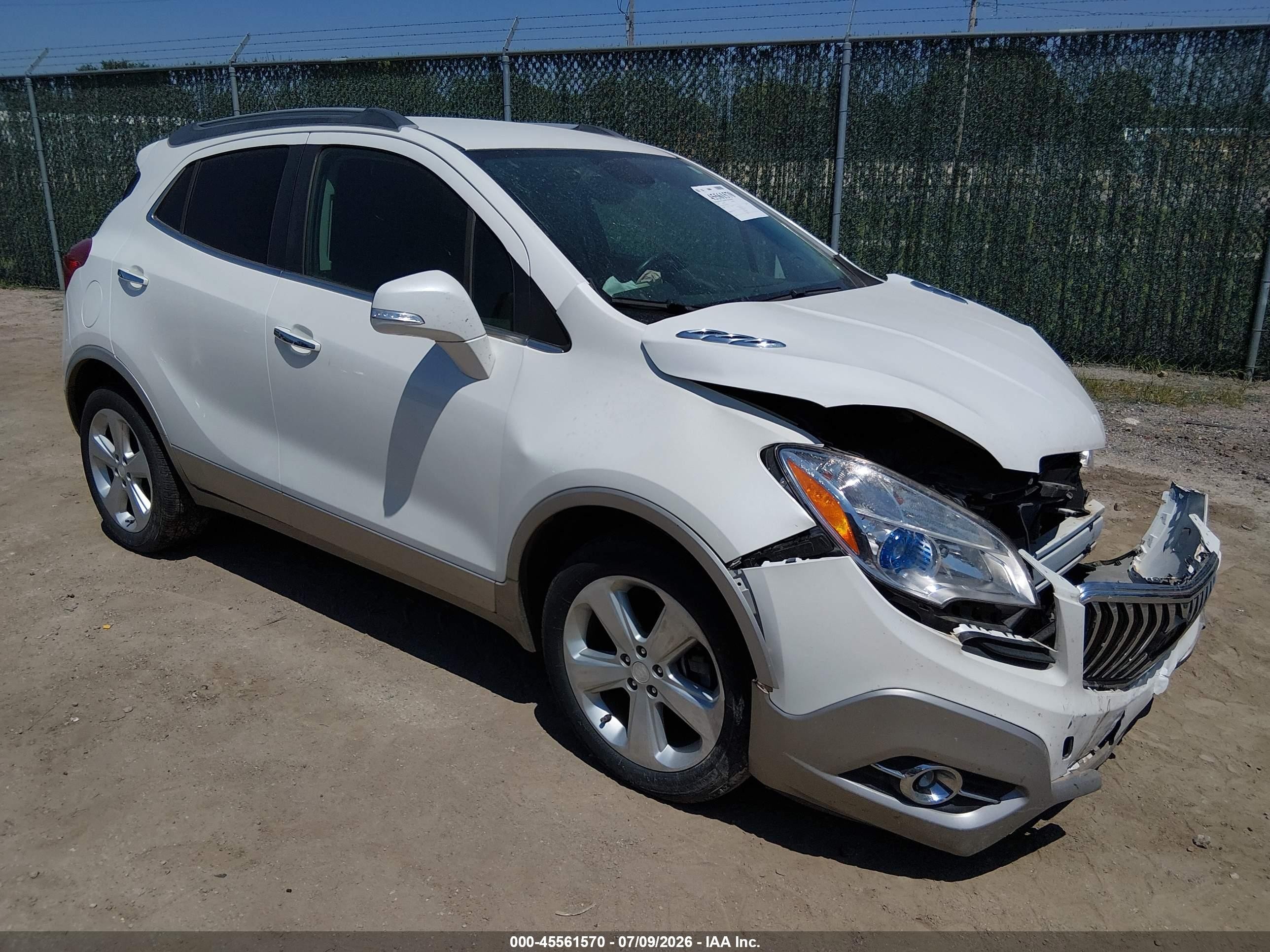 2015 Buick Encore Leather White vin: KL4CJCSB7FB182152