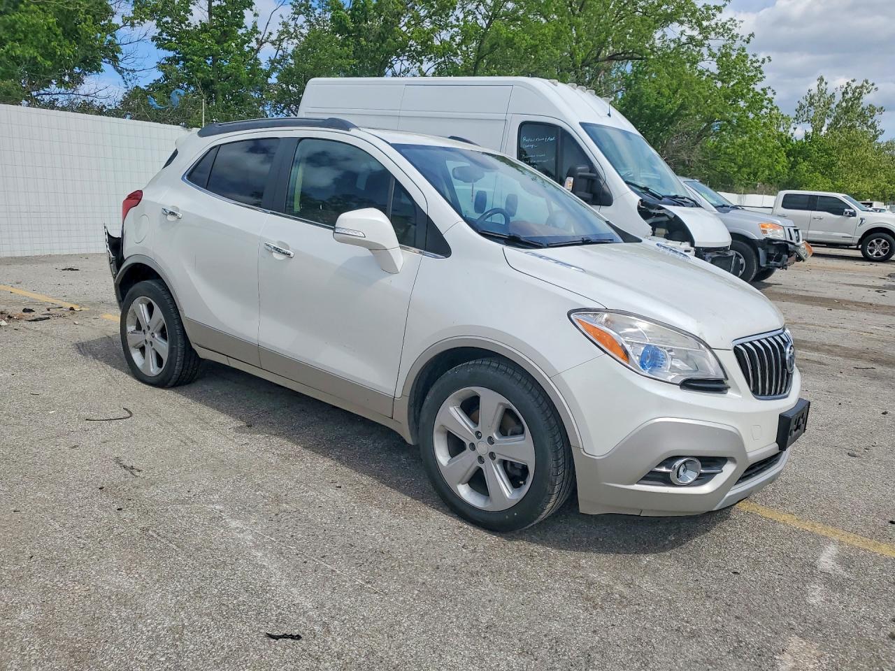 2015 Buick Encore White vin: KL4CJCSB7FB254001