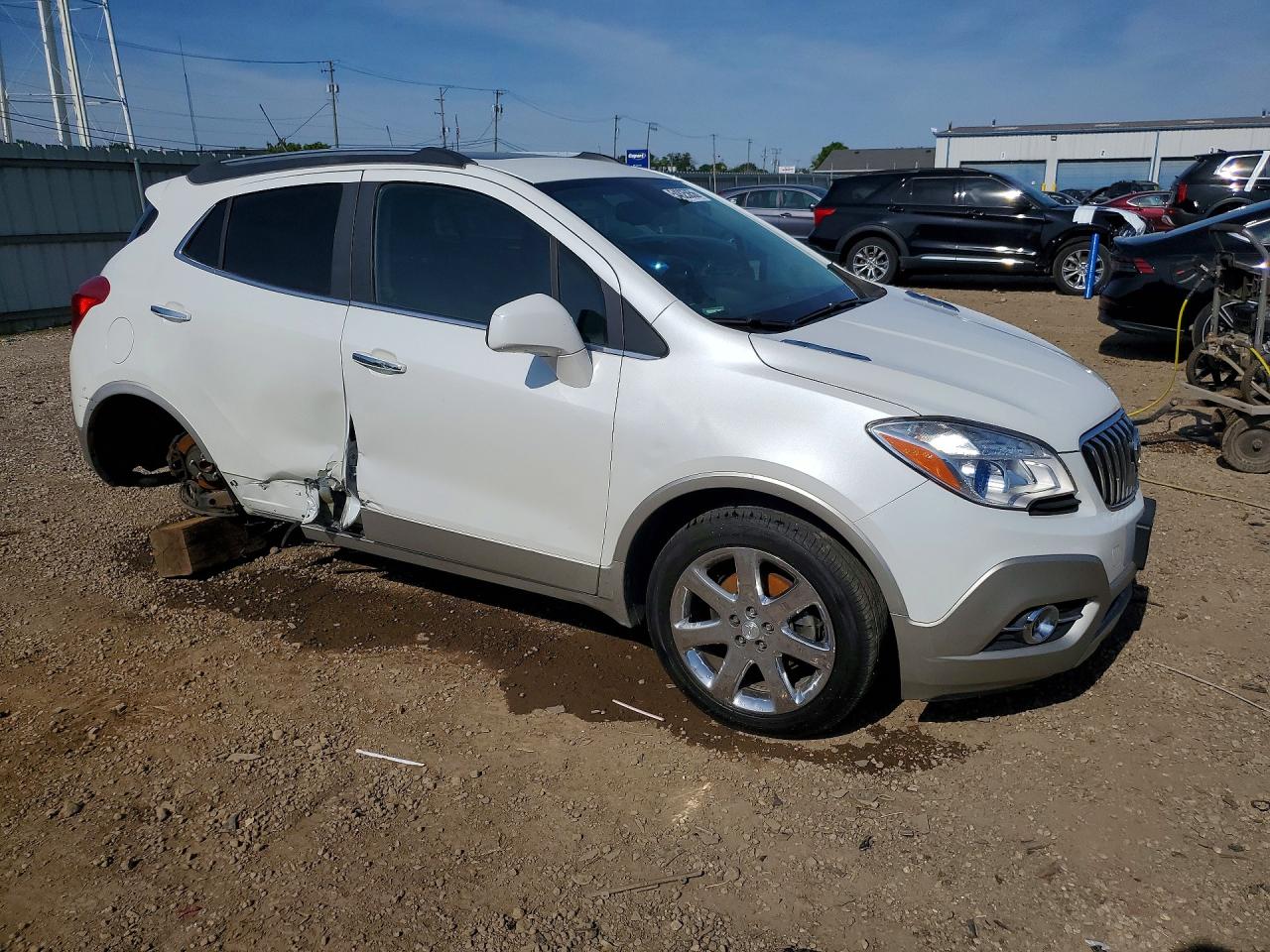 2013 Buick Encore White vin: KL4CJCSB8DB058047