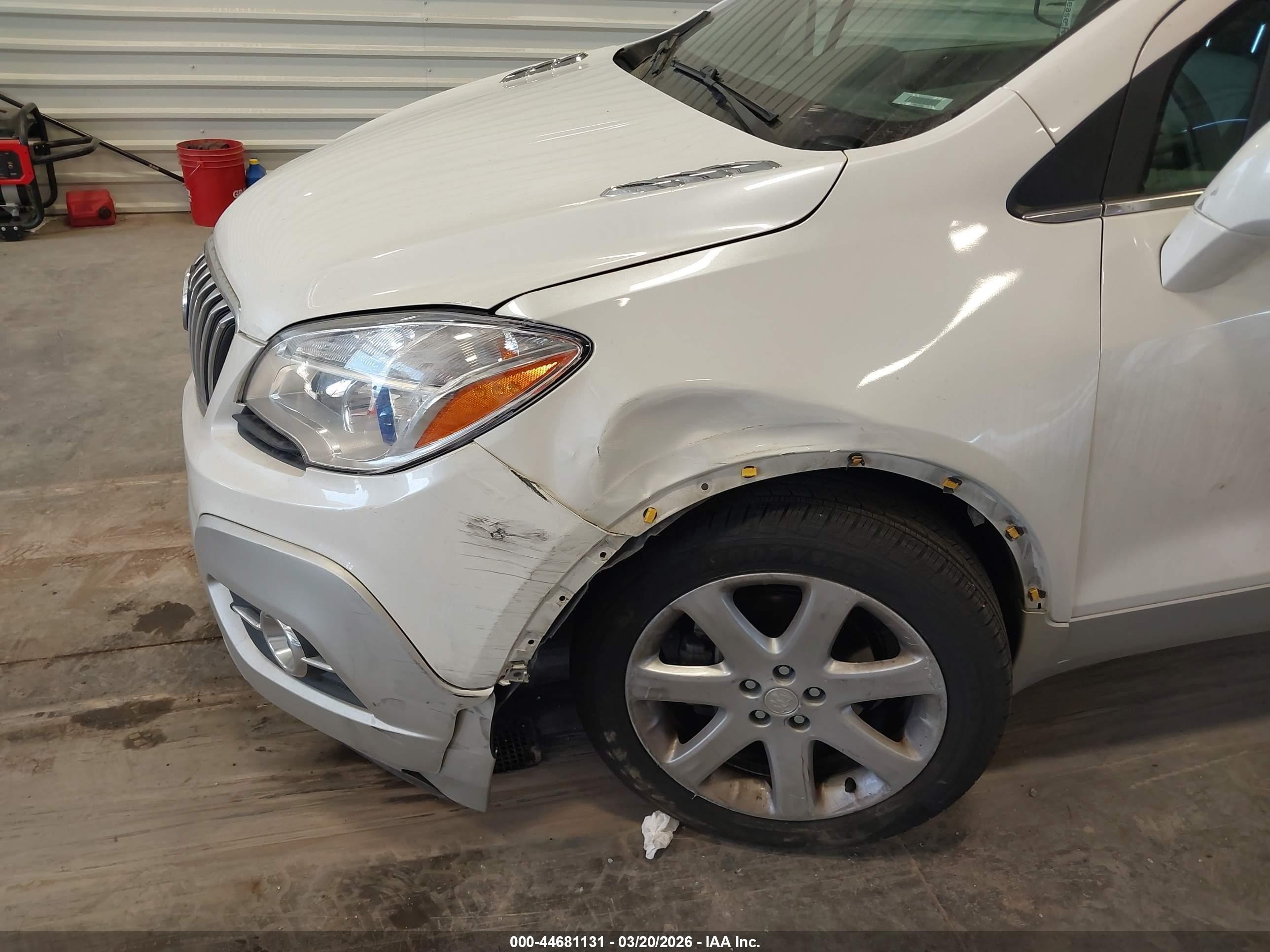 2015 Buick Encore Leather White vin: KL4CJCSB8FB261703