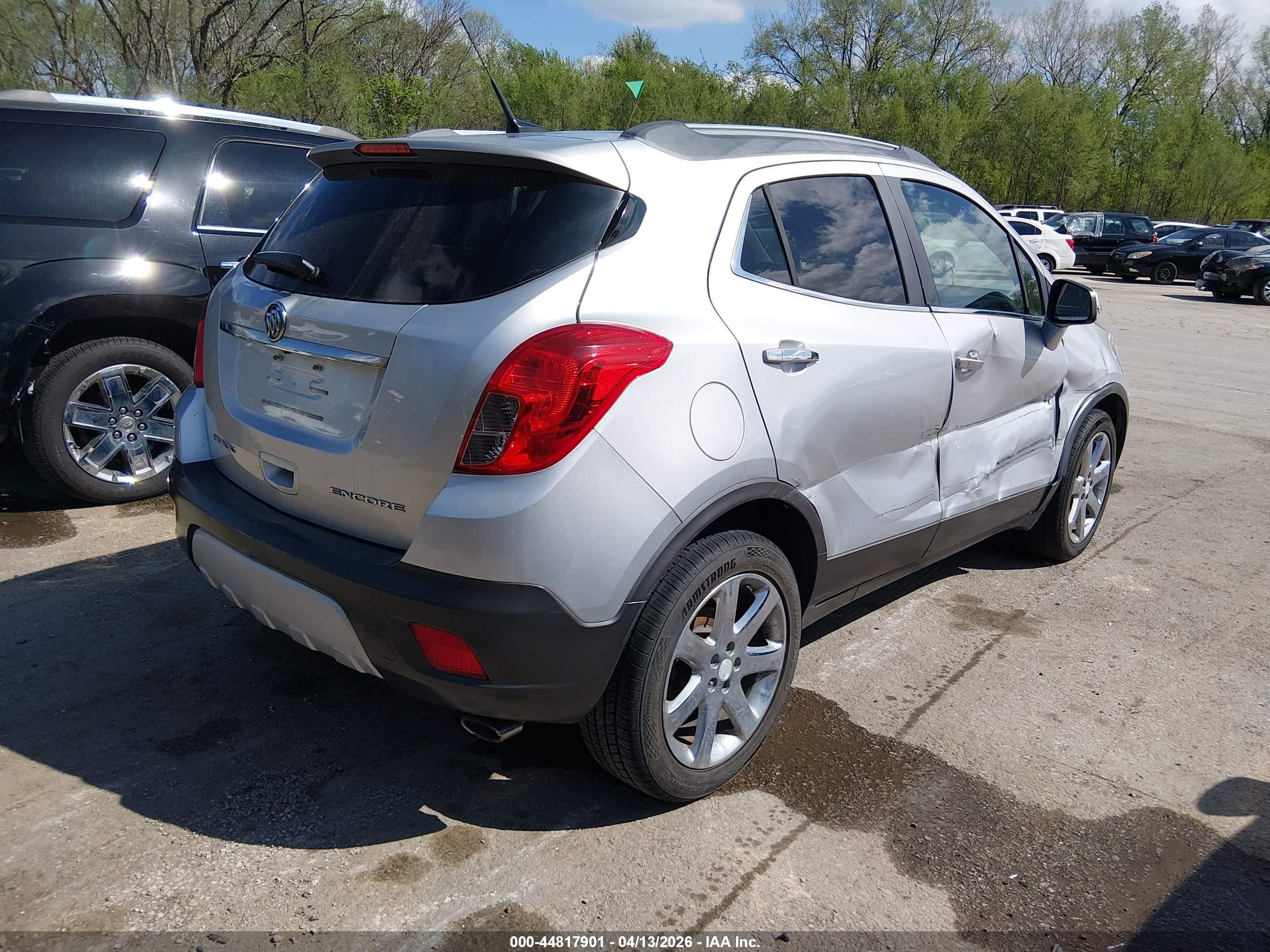 2014 Buick Encore Leather Silver vin: KL4CJCSB9EB539801