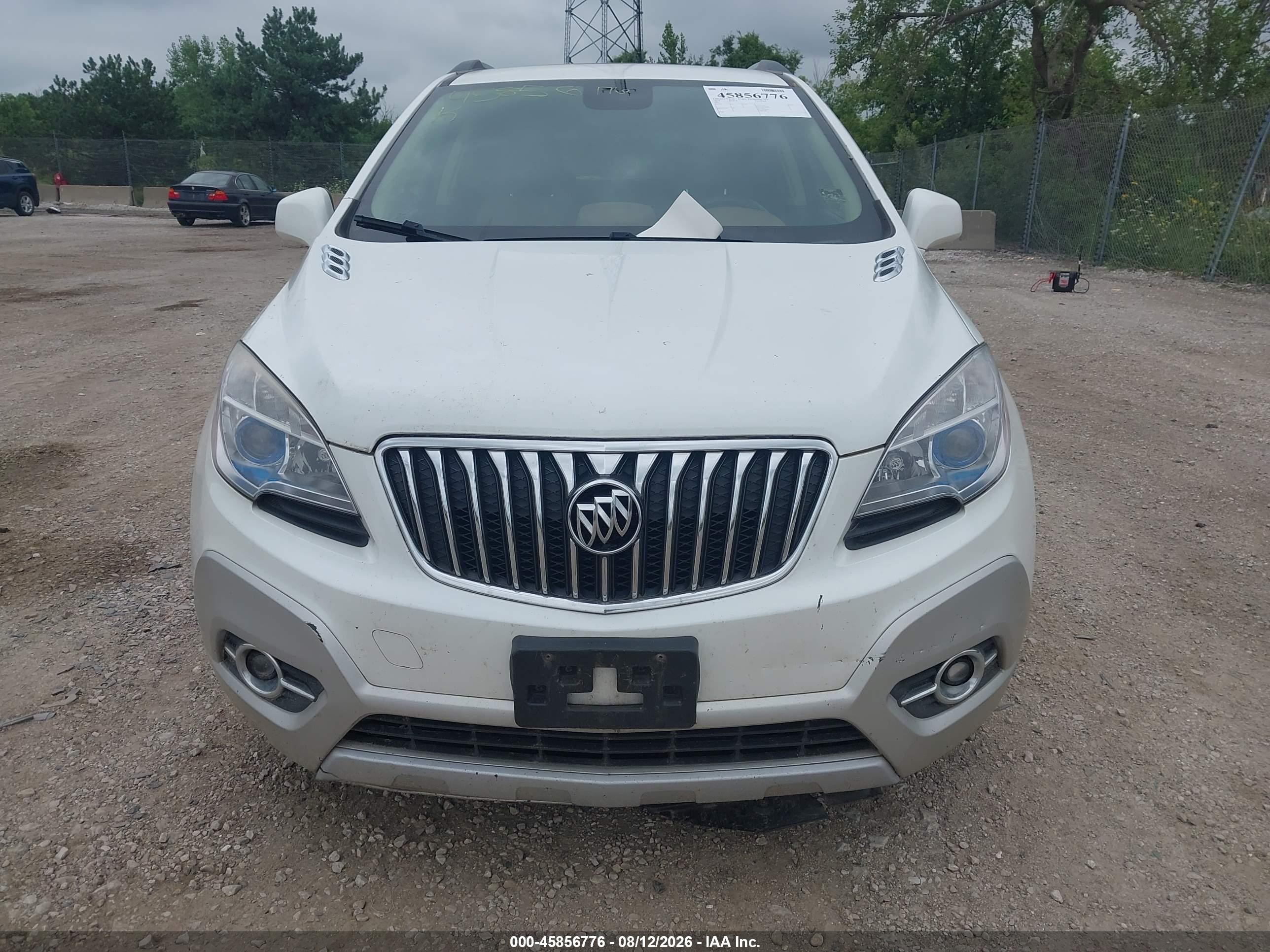 2013 Buick Encore   White vin: KL4CJCSBXDB143620