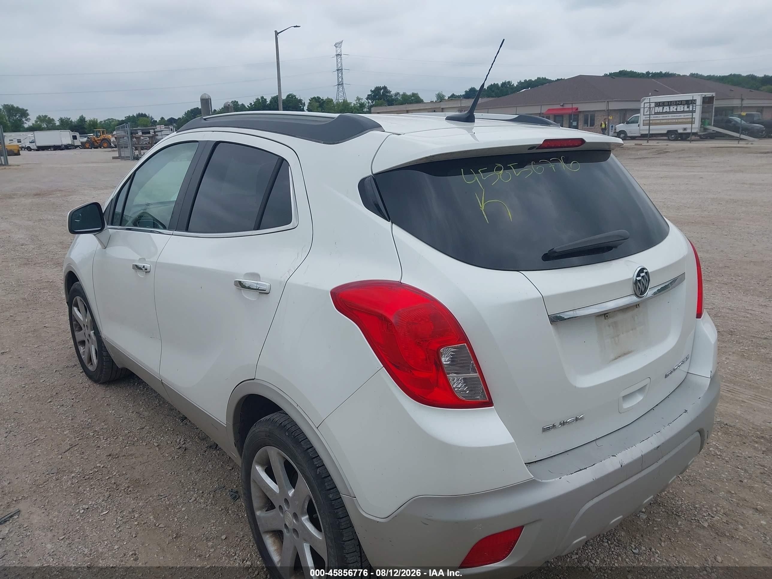 2013 Buick Encore   White vin: KL4CJCSBXDB143620