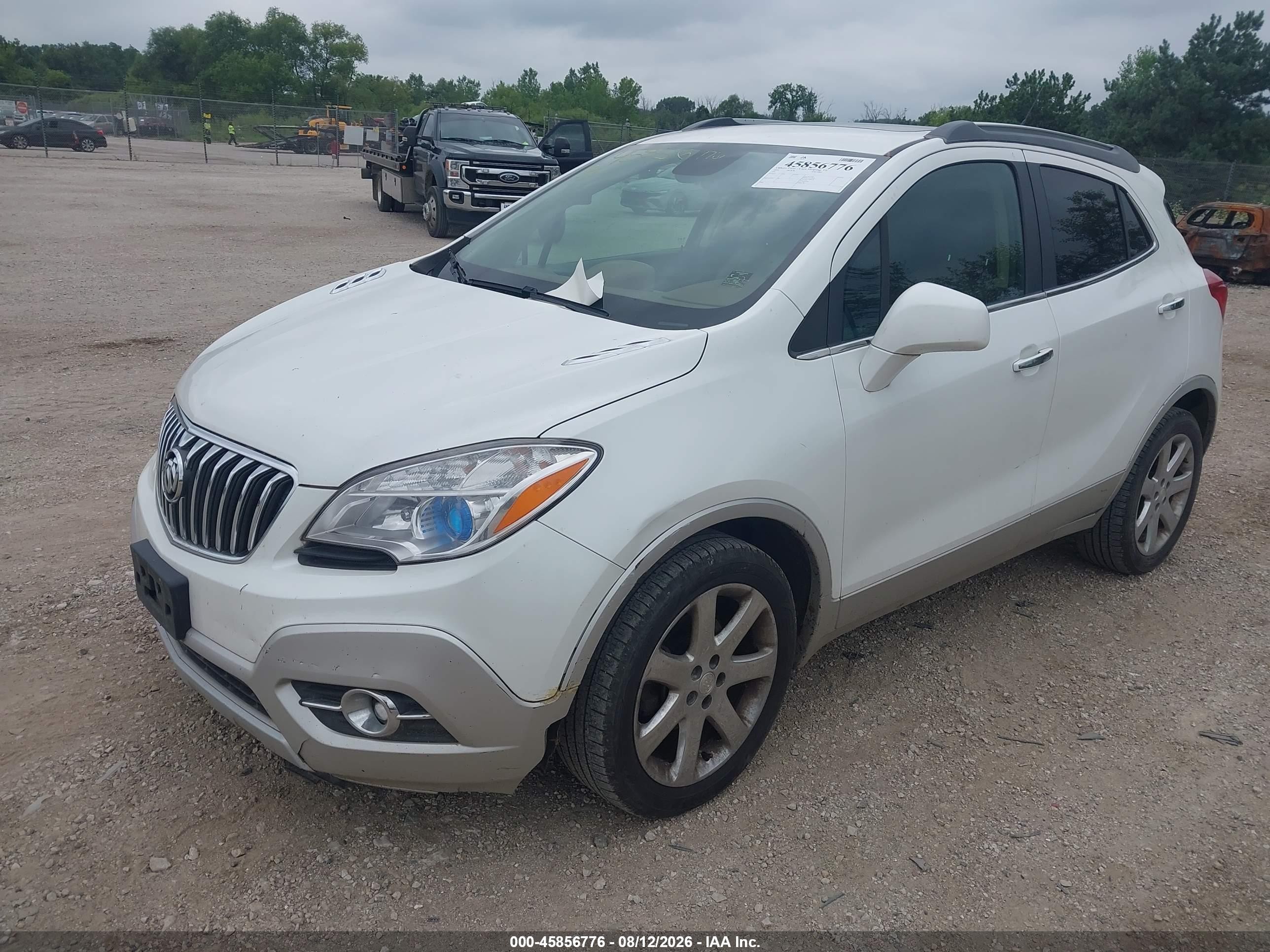 2013 Buick Encore   White vin: KL4CJCSBXDB143620