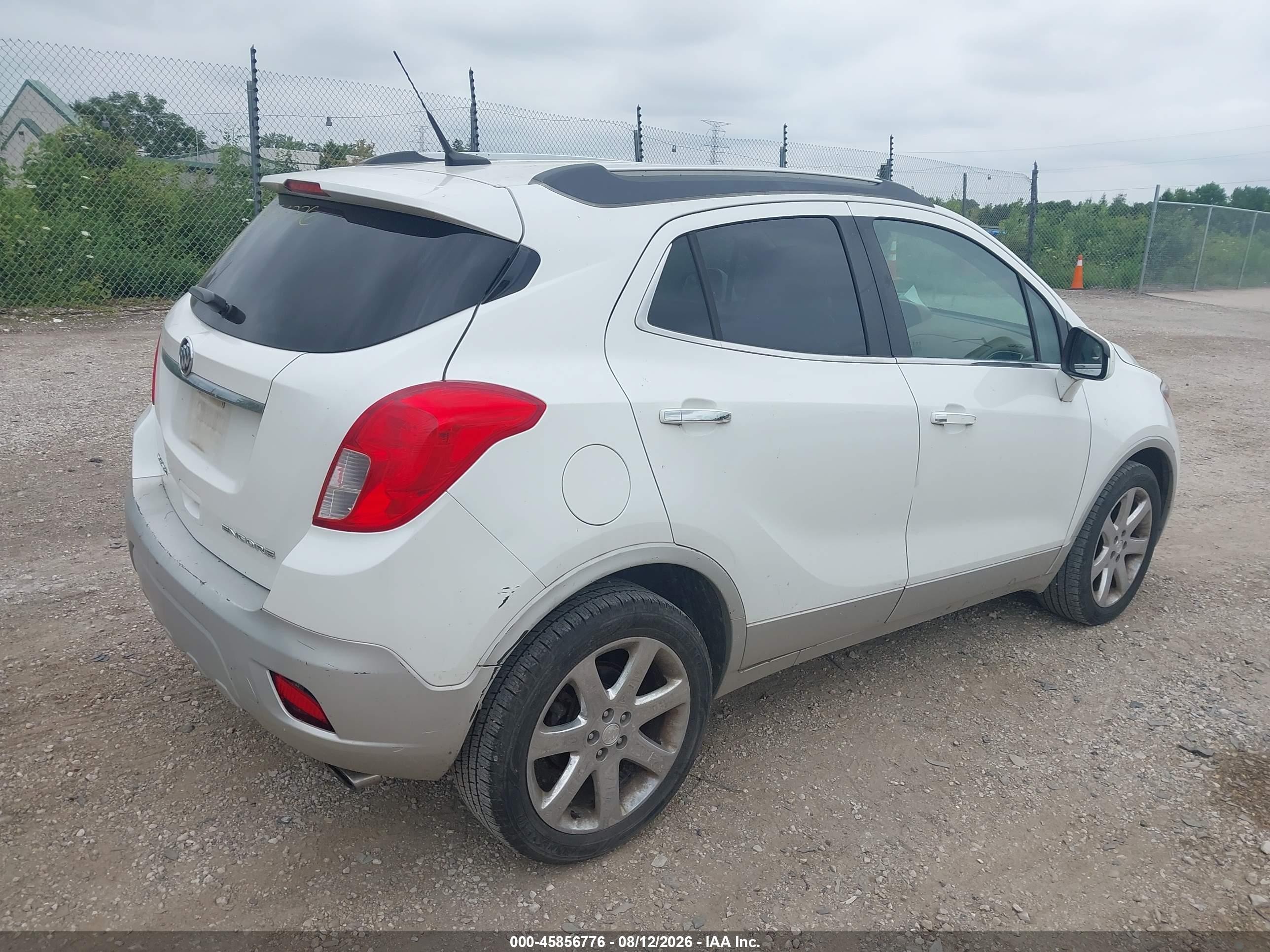 2013 Buick Encore   White vin: KL4CJCSBXDB143620