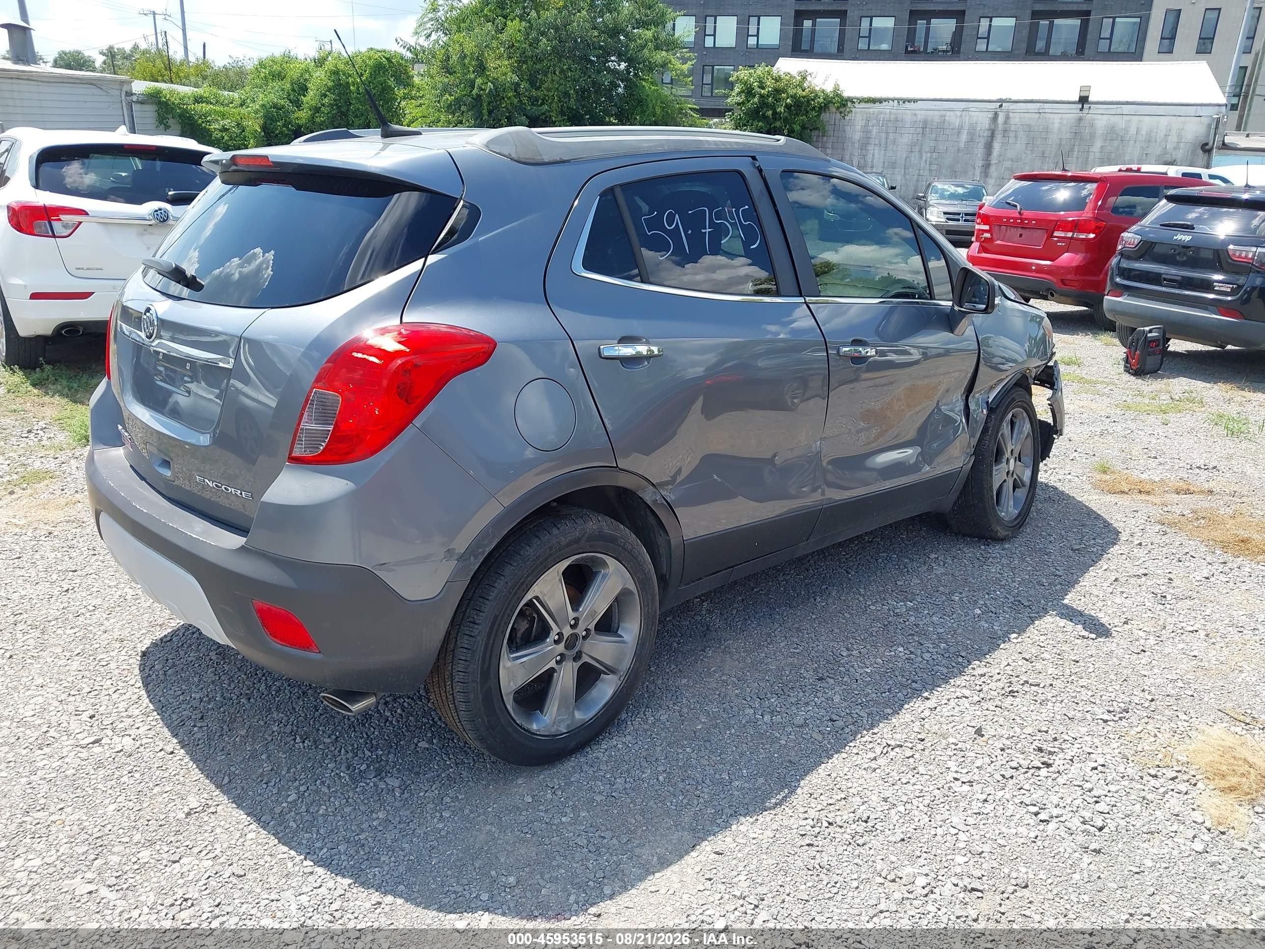 2014 Buick Encore Leather Gray vin: KL4CJCSBXEB597545