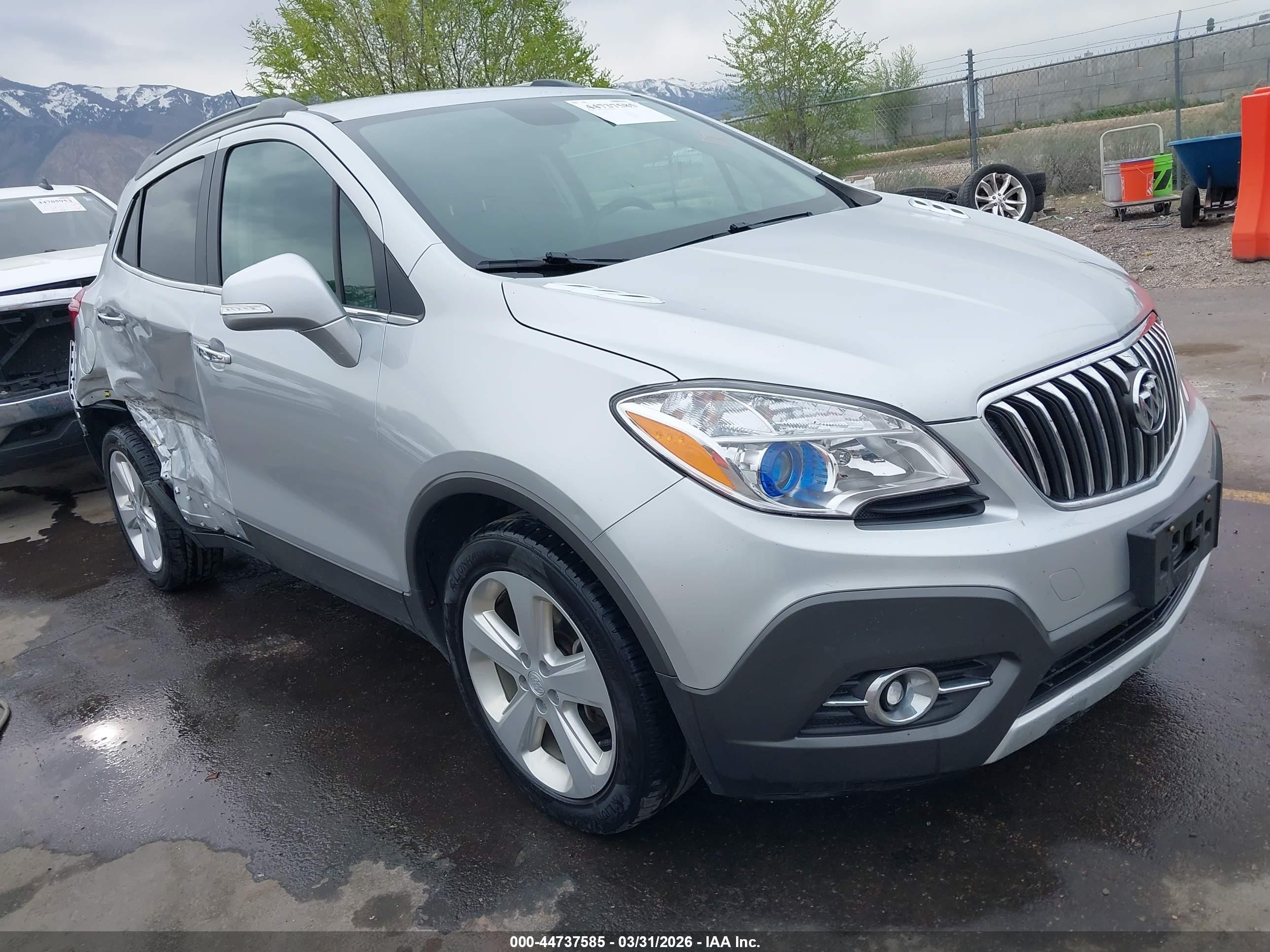 2015 Buick Encore Leather Silver vin: KL4CJCSBXFB224684