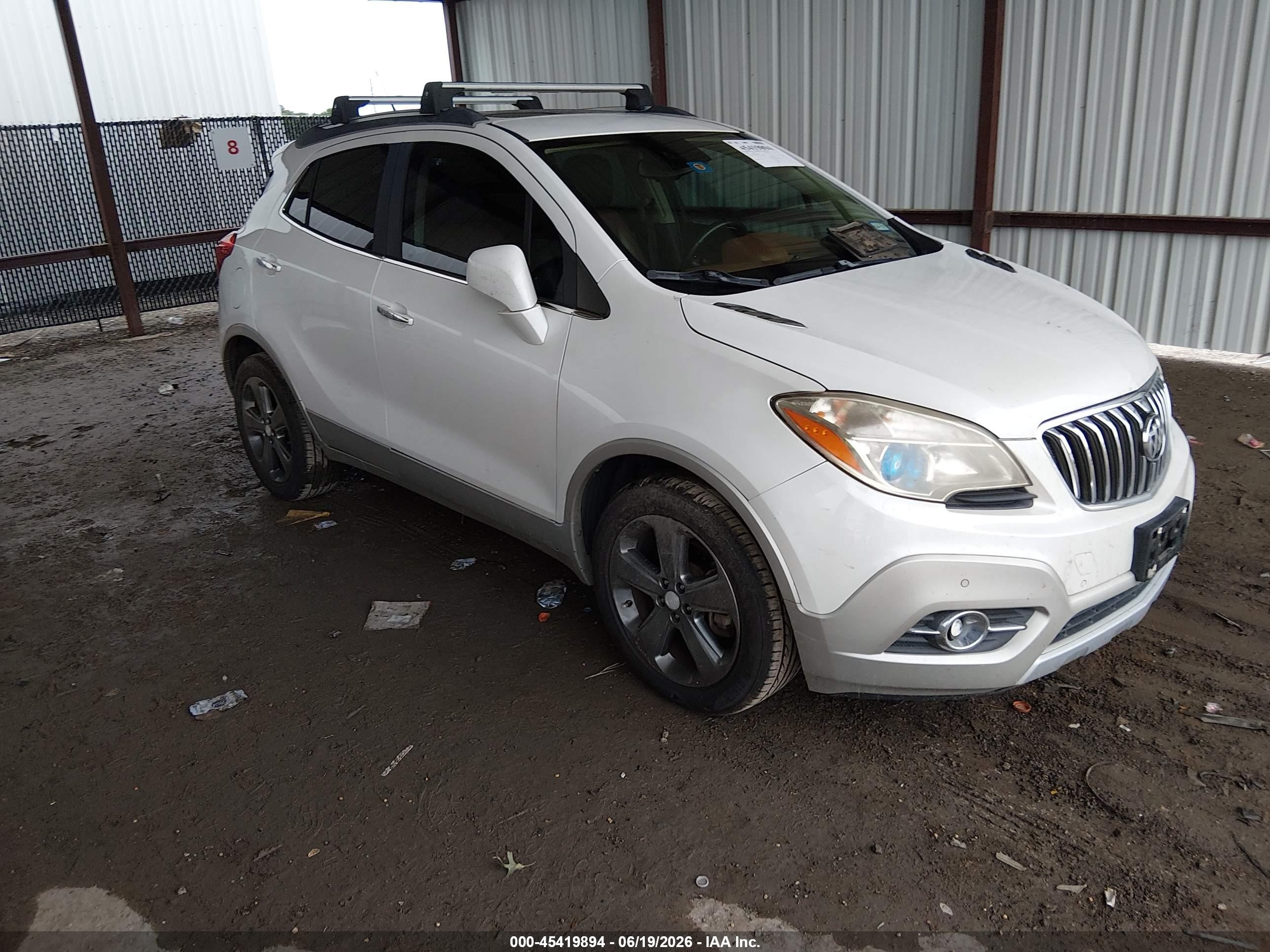 2013 Buick Encore Premium White vin: KL4CJDSB2DB180165