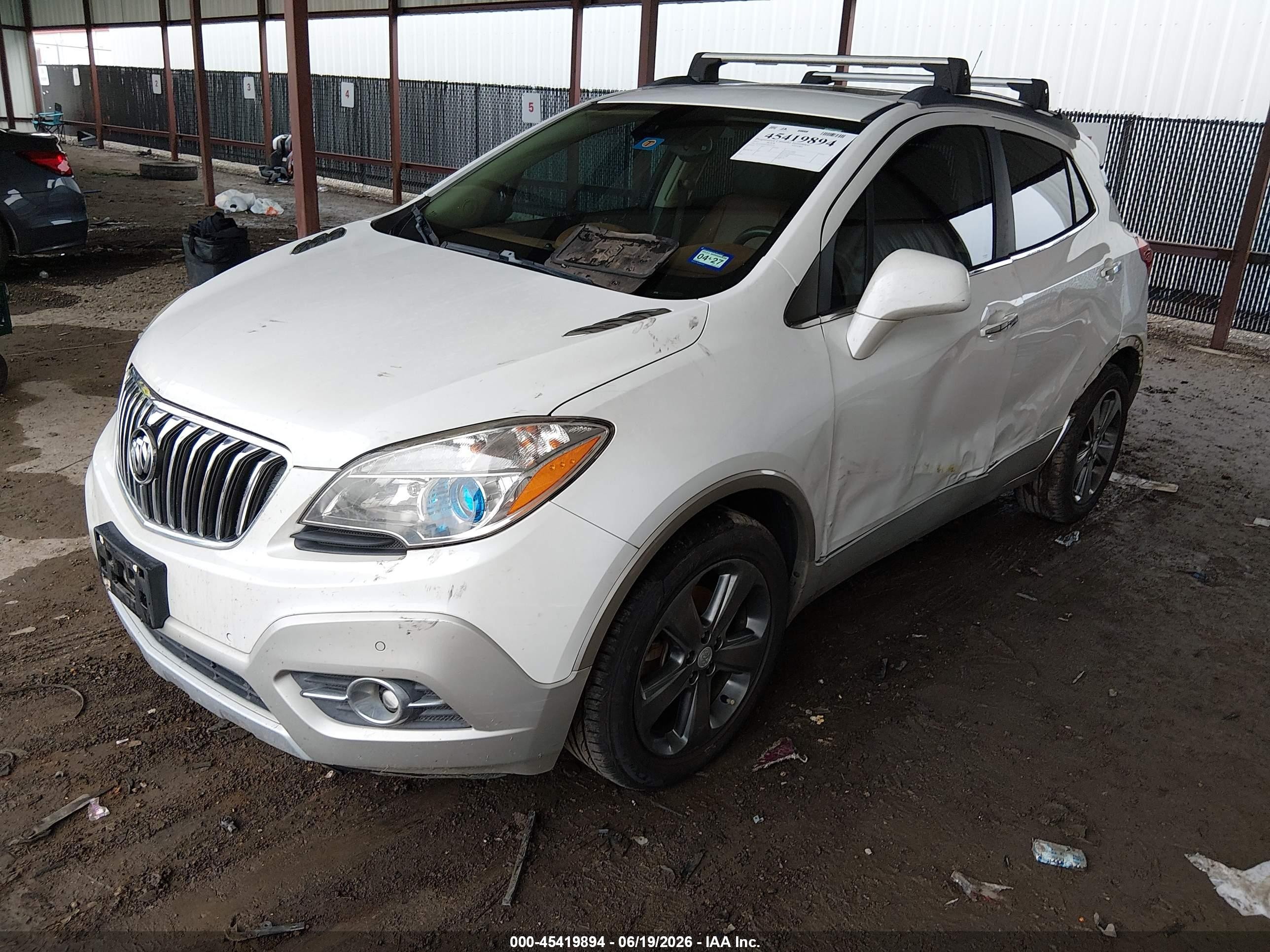2013 Buick Encore Premium White vin: KL4CJDSB2DB180165