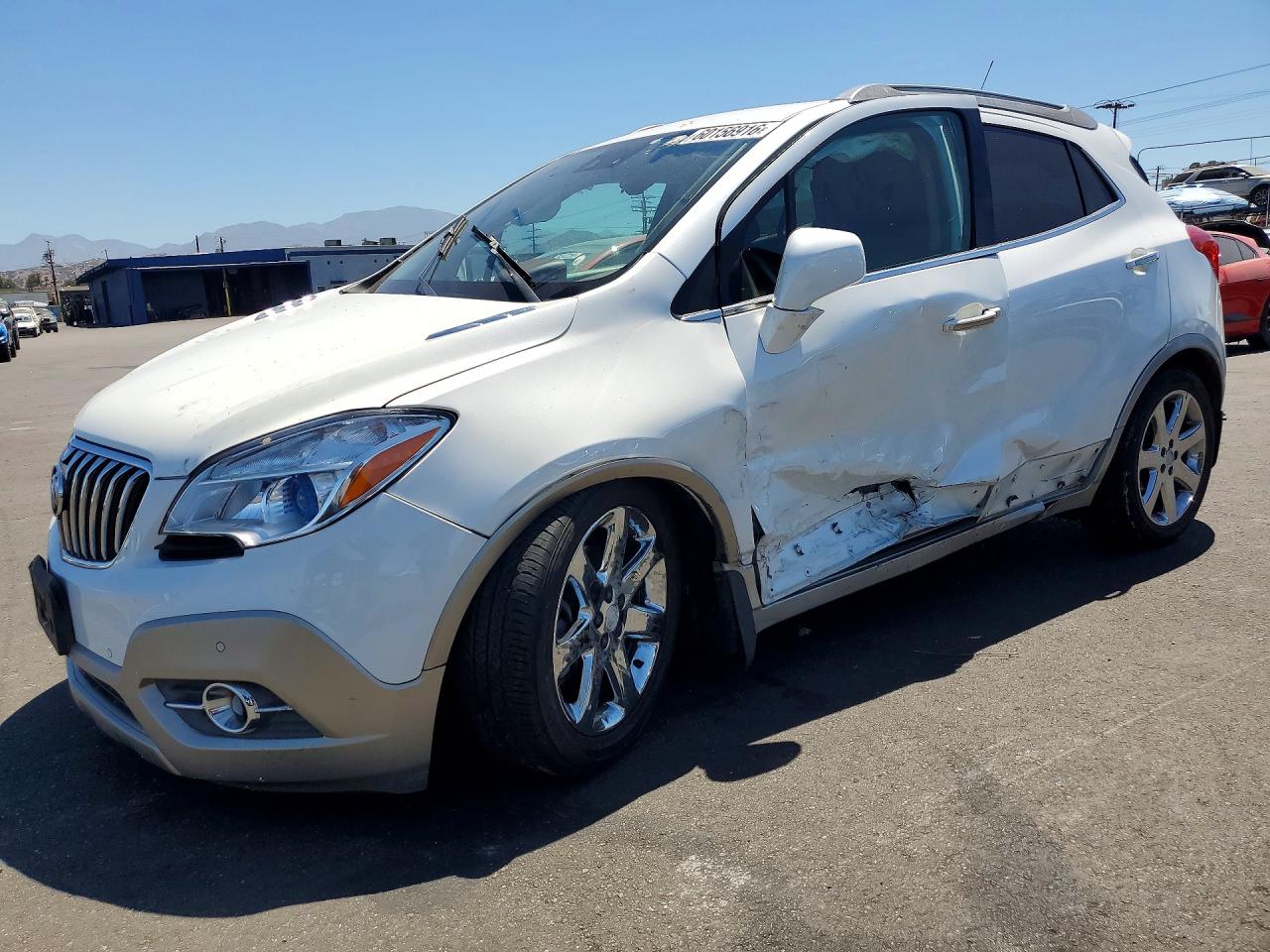 2013 Buick Encore White vin: KL4CJDSB5DB183335