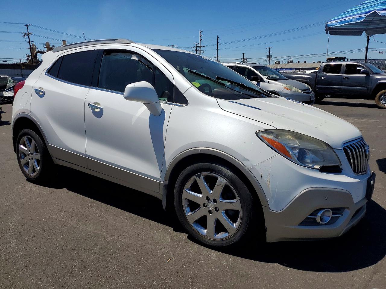 2013 Buick Encore White vin: KL4CJDSB5DB183335