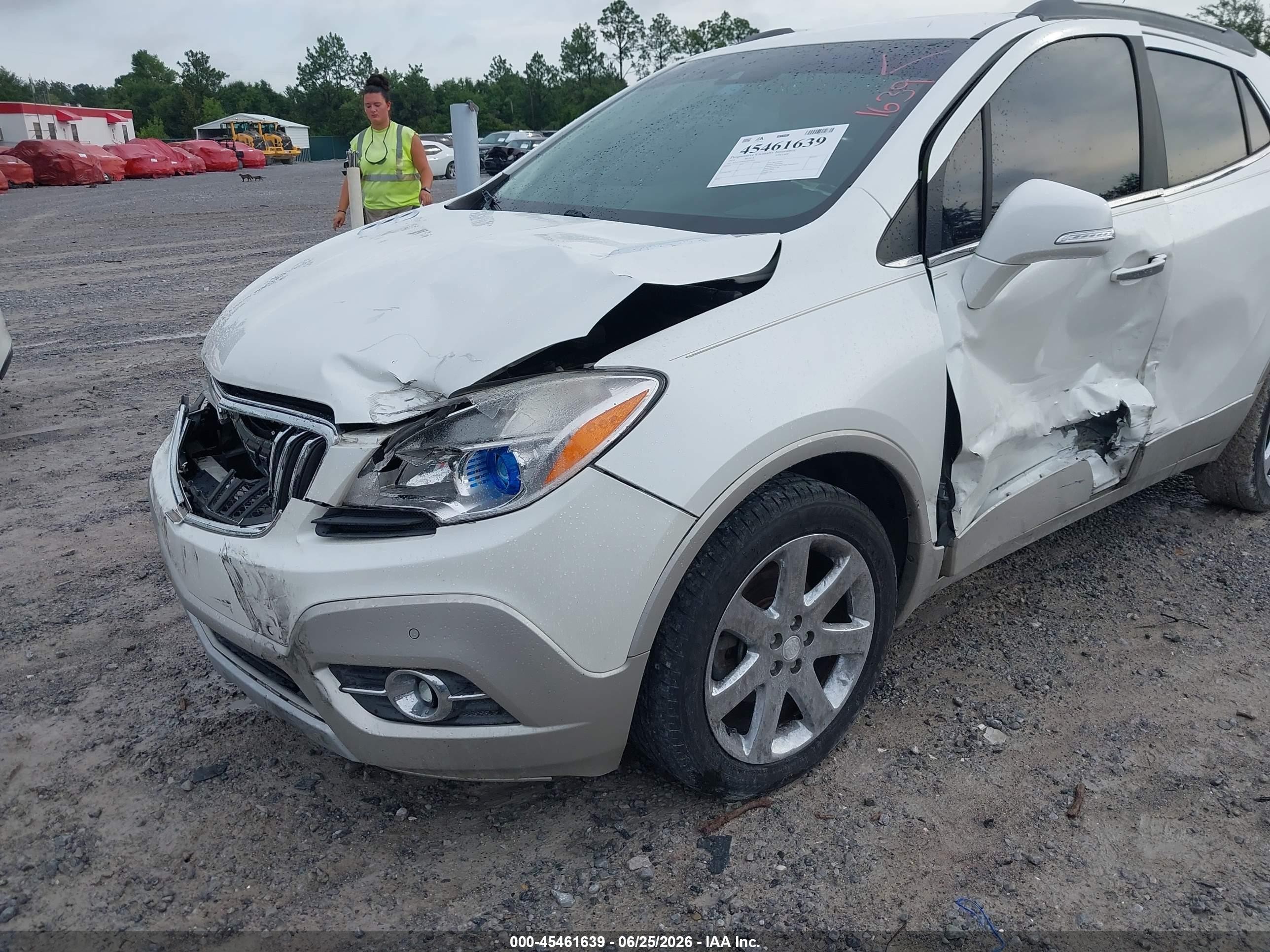 2014 Buick Encore Premium White vin: KL4CJDSB5EB652876