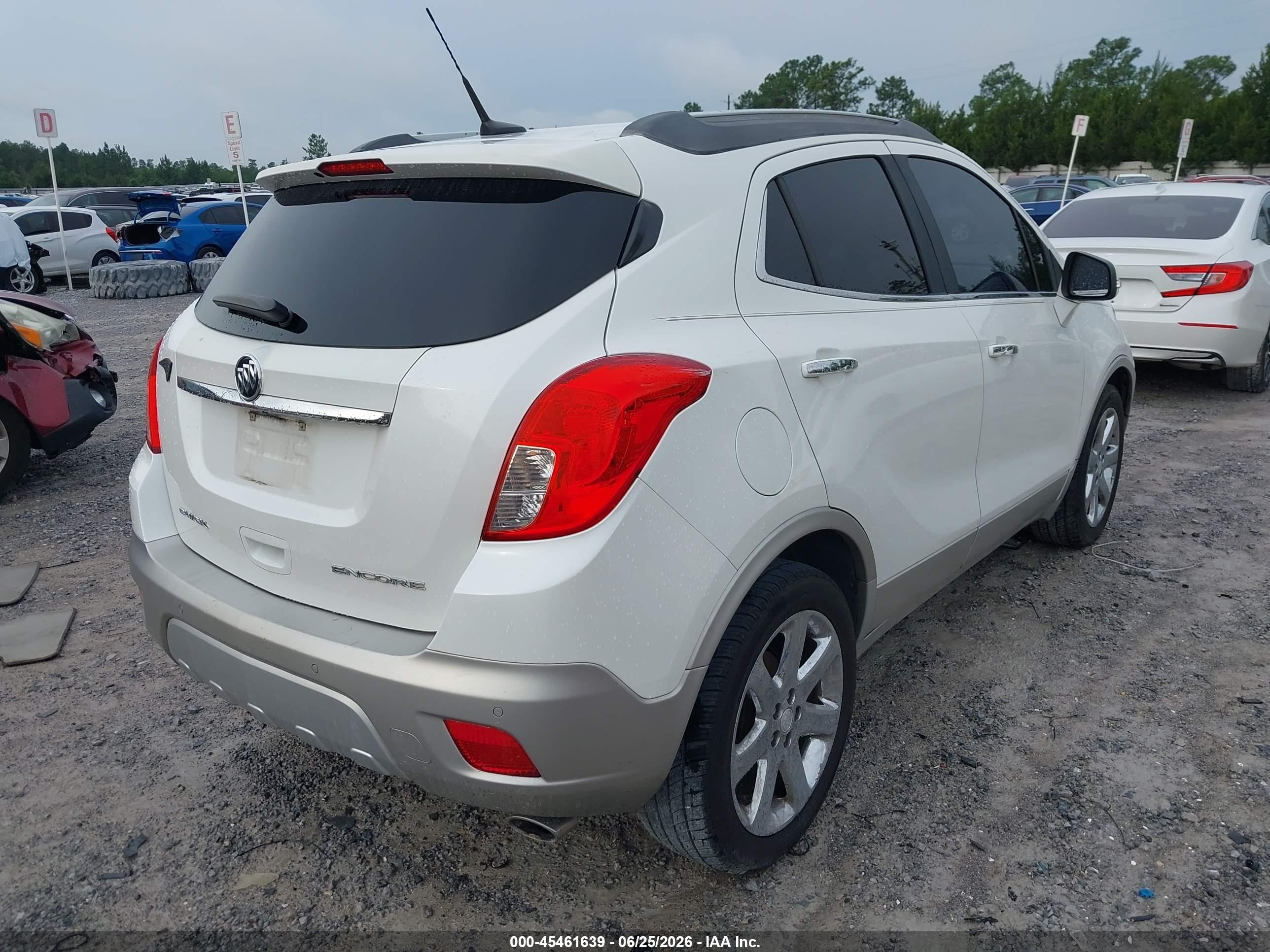2014 Buick Encore Premium White vin: KL4CJDSB5EB652876