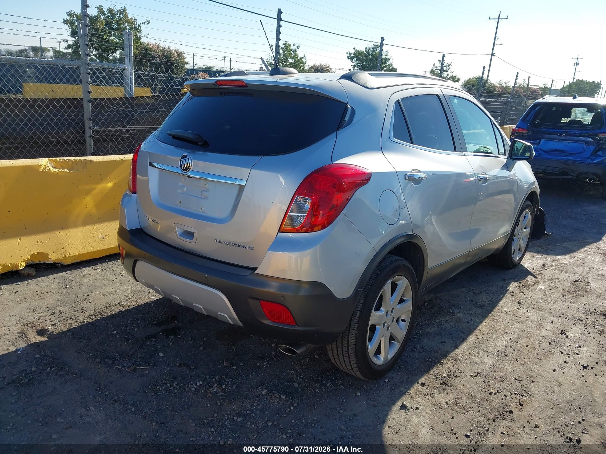 2015 Buick Encore Premium Silver vin: KL4CJDSB5FB187355