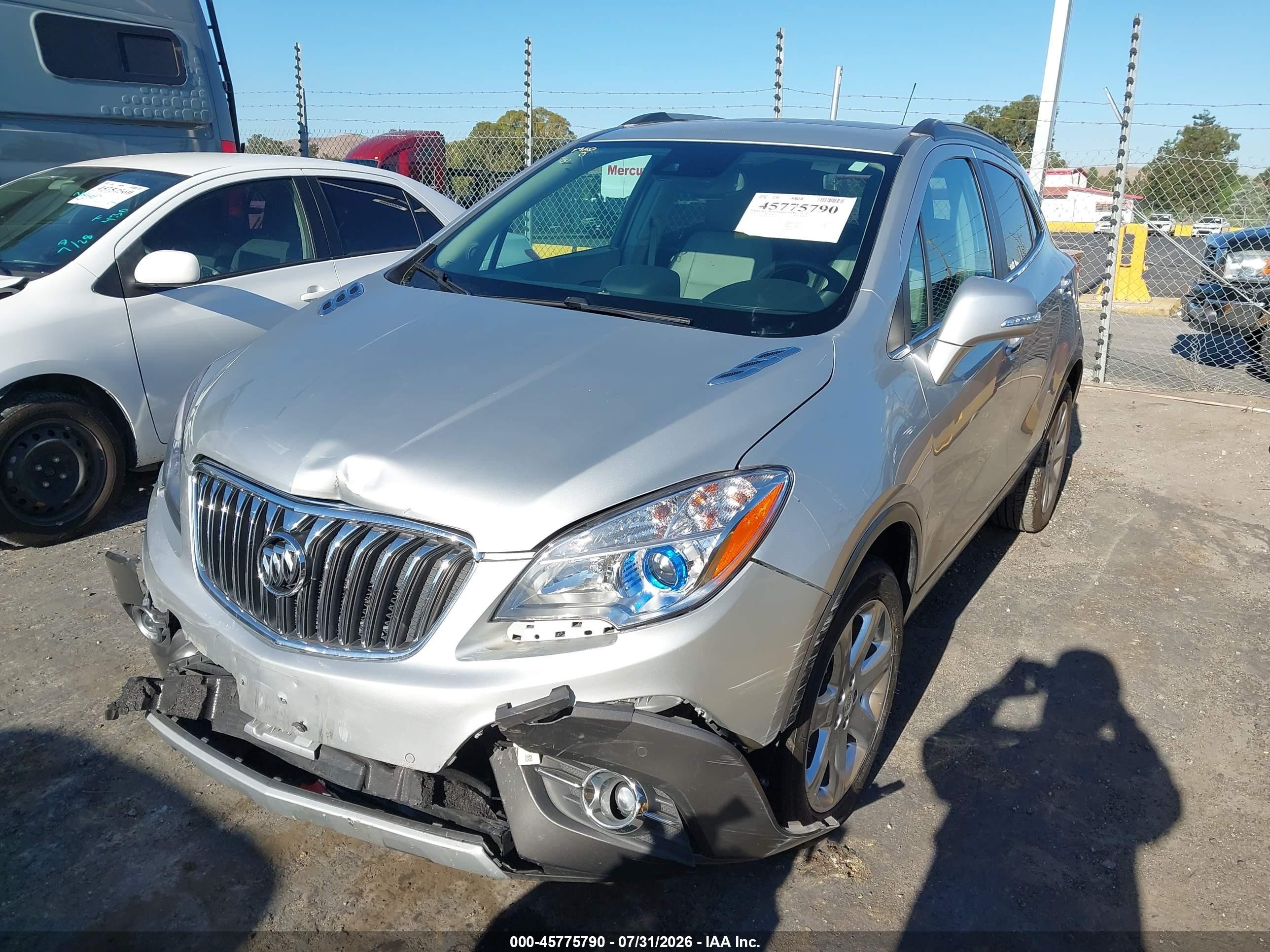 2015 Buick Encore Premium Silver vin: KL4CJDSB5FB187355