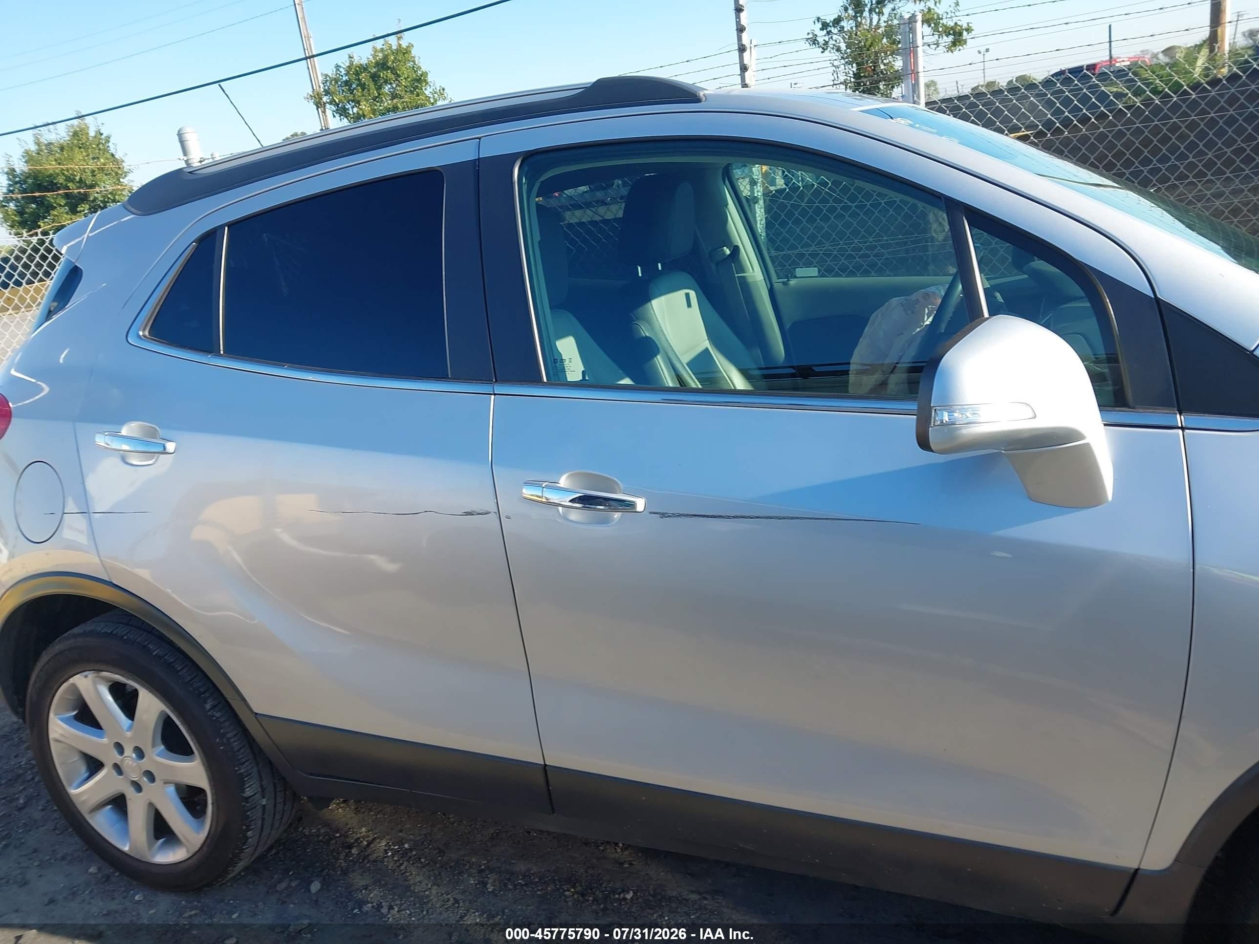 2015 Buick Encore Premium Silver vin: KL4CJDSB5FB187355