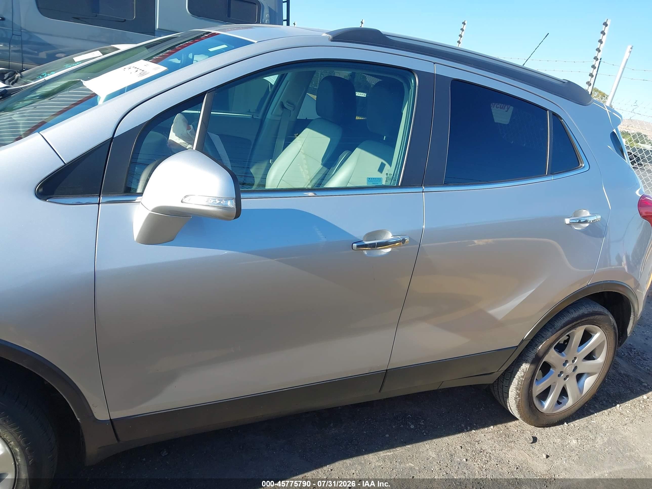 2015 Buick Encore Premium Silver vin: KL4CJDSB5FB187355