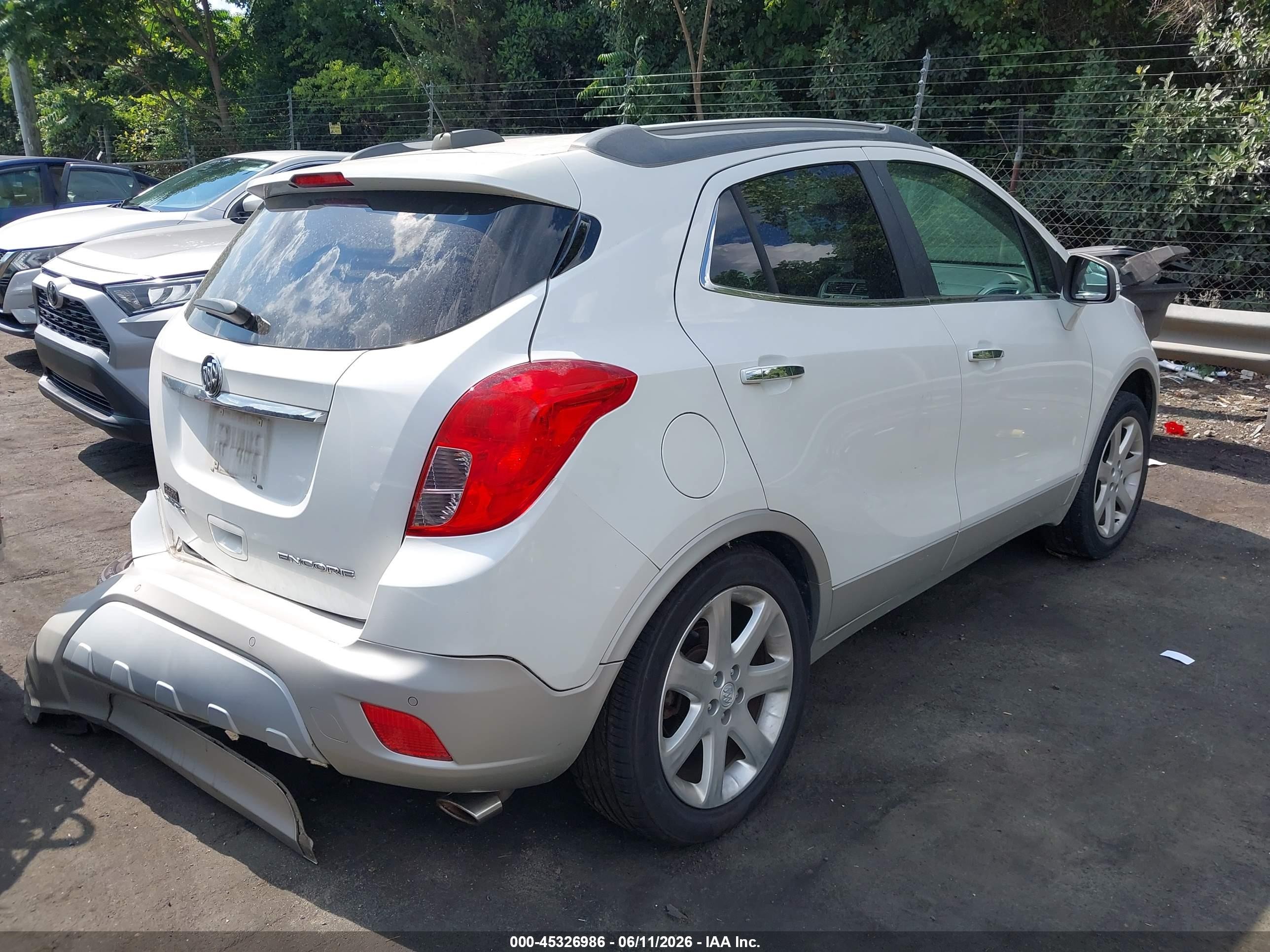 2015 Buick Encore Premium White vin: KL4CJDSB5FB252270