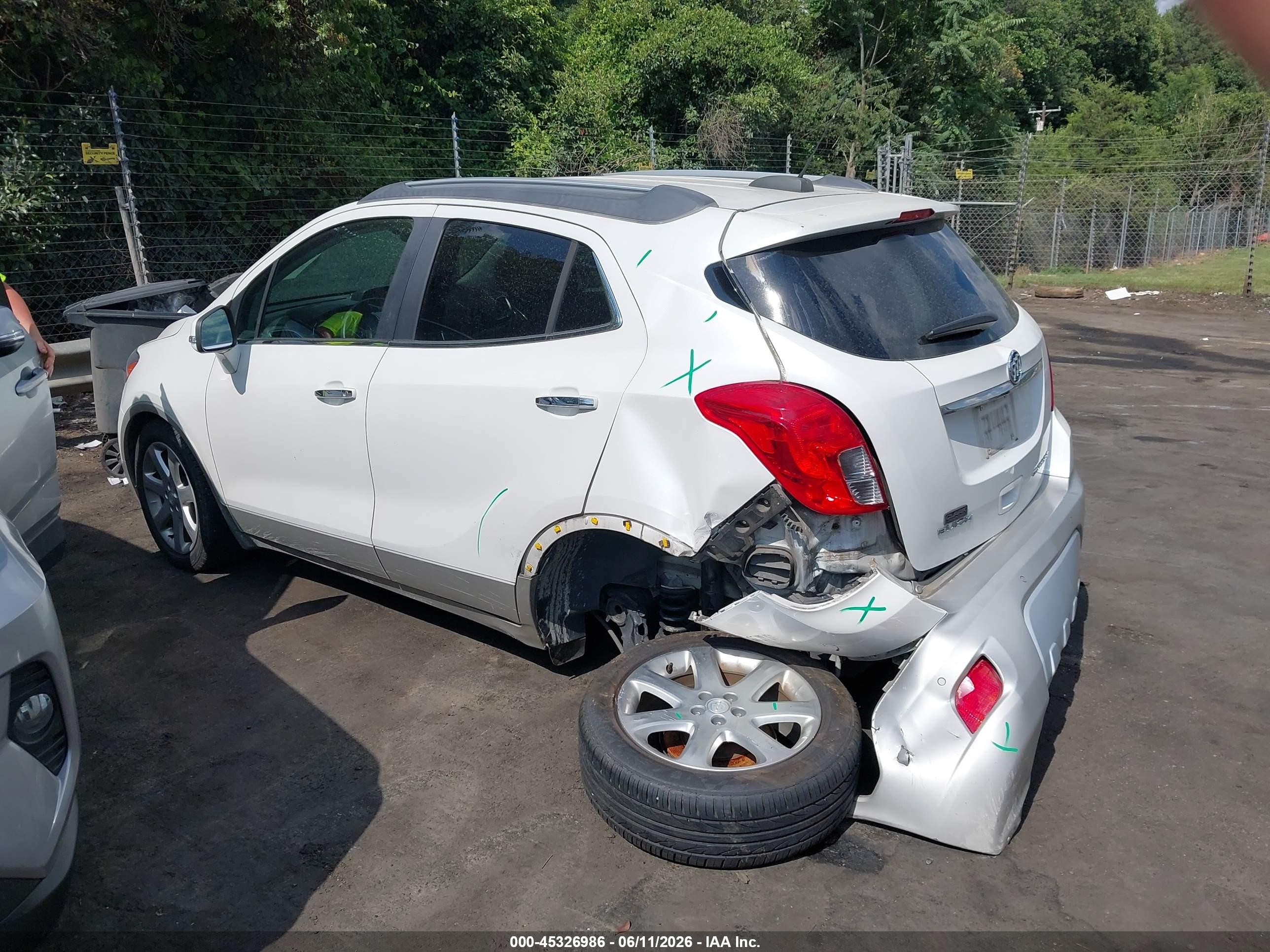 2015 Buick Encore Premium White vin: KL4CJDSB5FB252270