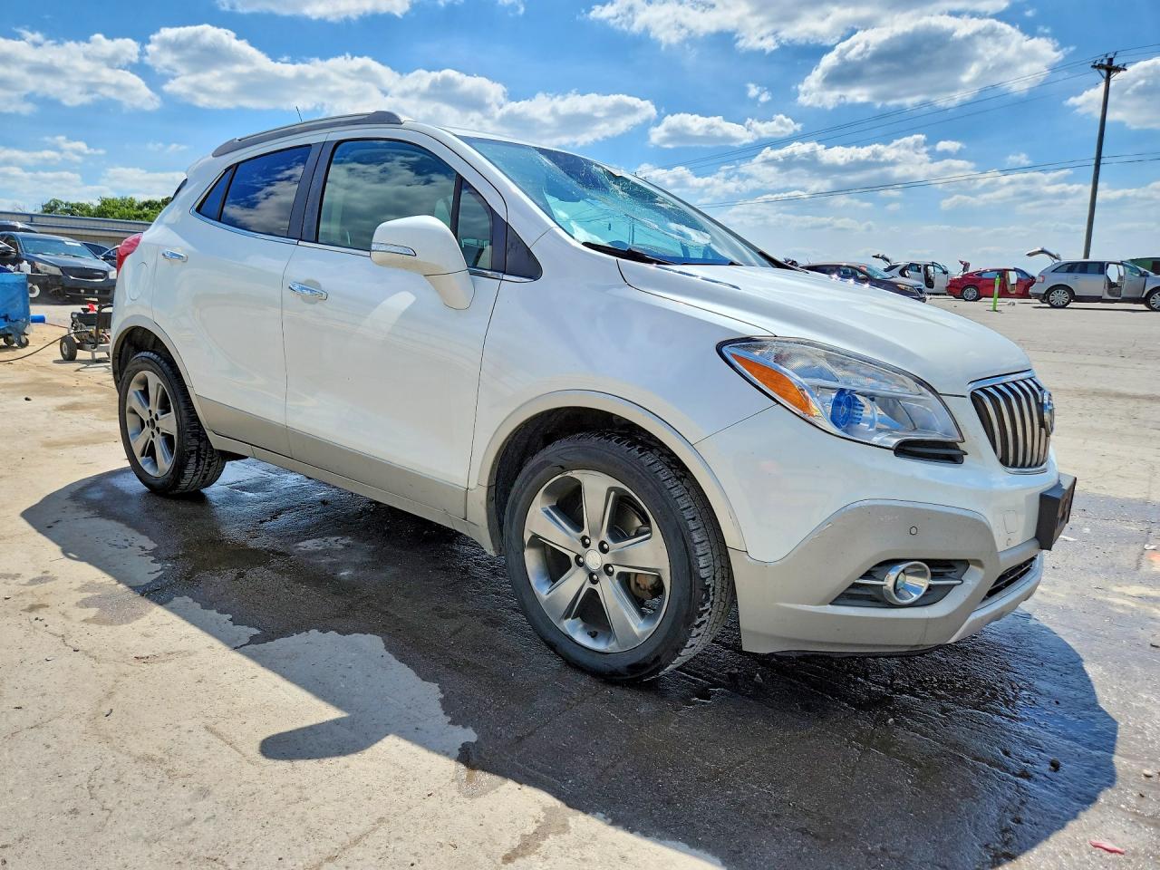 2014 Buick Encore Premium White vin: KL4CJDSB6EB555010