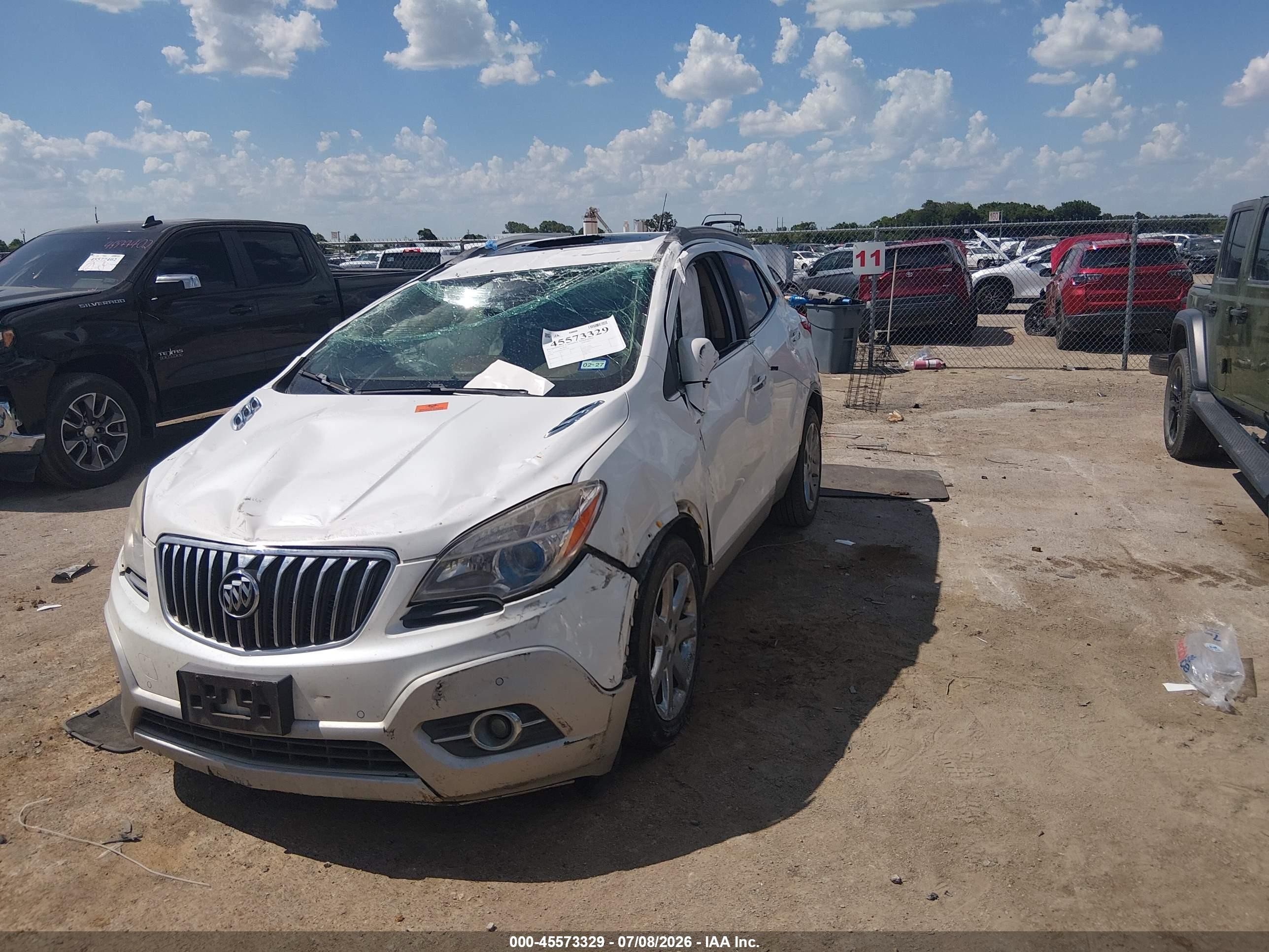 2014 Buick Encore Premium White vin: KL4CJDSB6EB781709