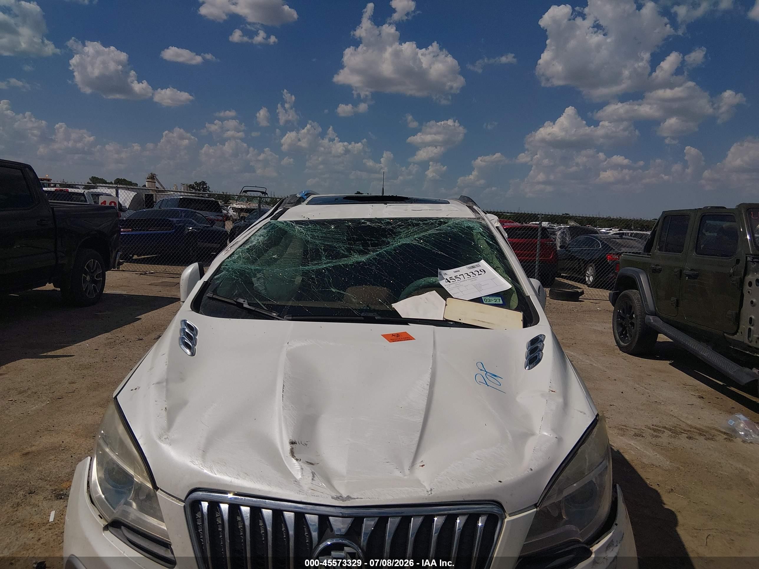 2014 Buick Encore Premium White vin: KL4CJDSB6EB781709