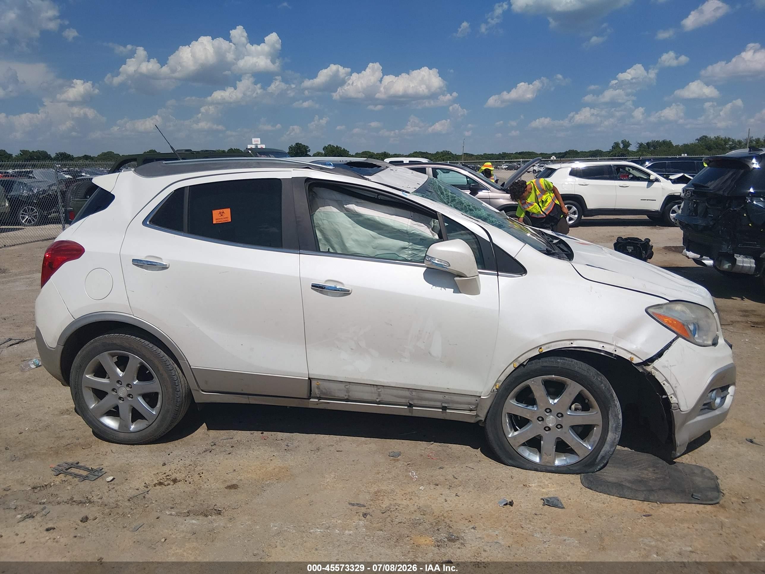 2014 Buick Encore Premium White vin: KL4CJDSB6EB781709