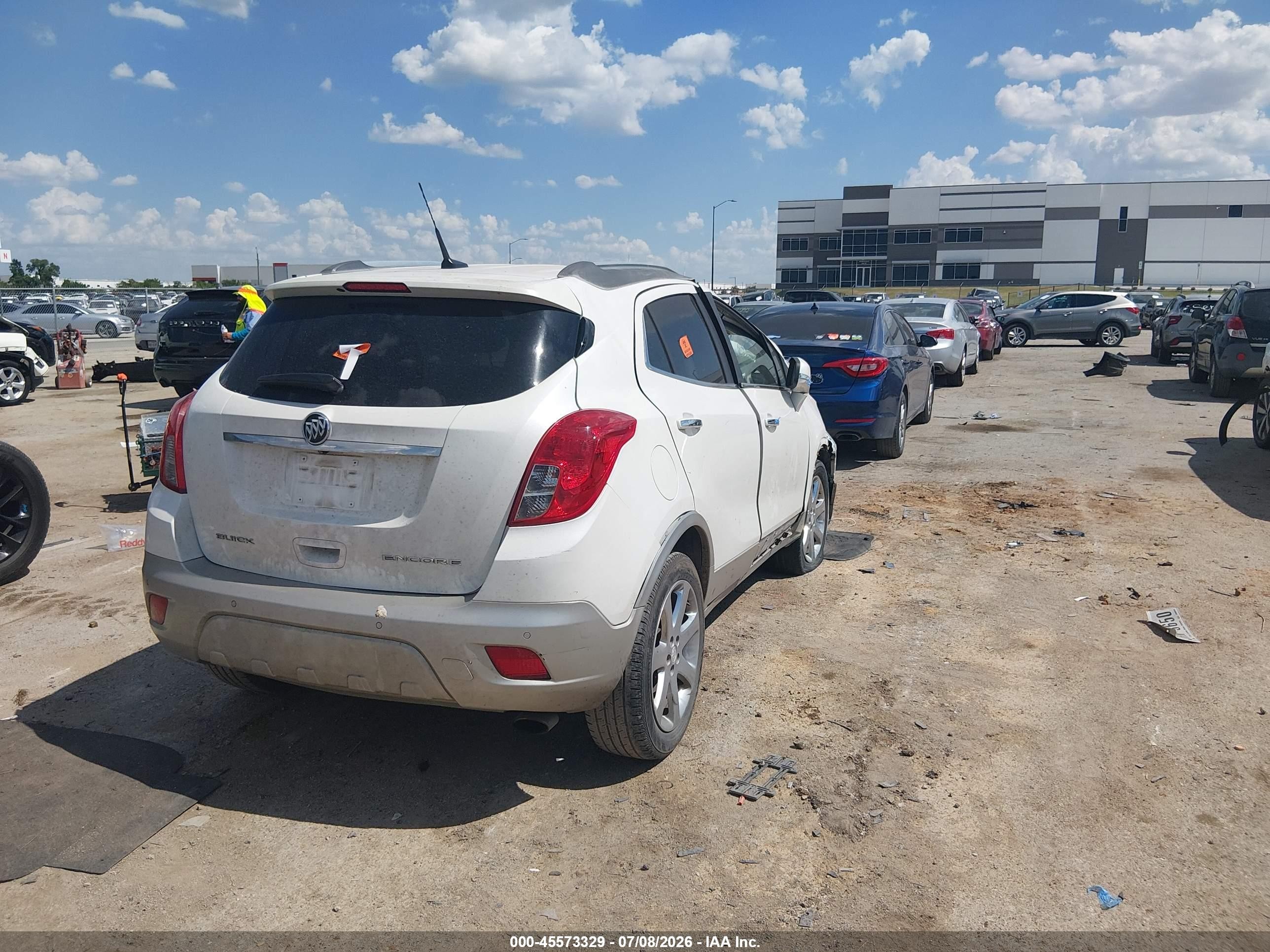 2014 Buick Encore Premium White vin: KL4CJDSB6EB781709