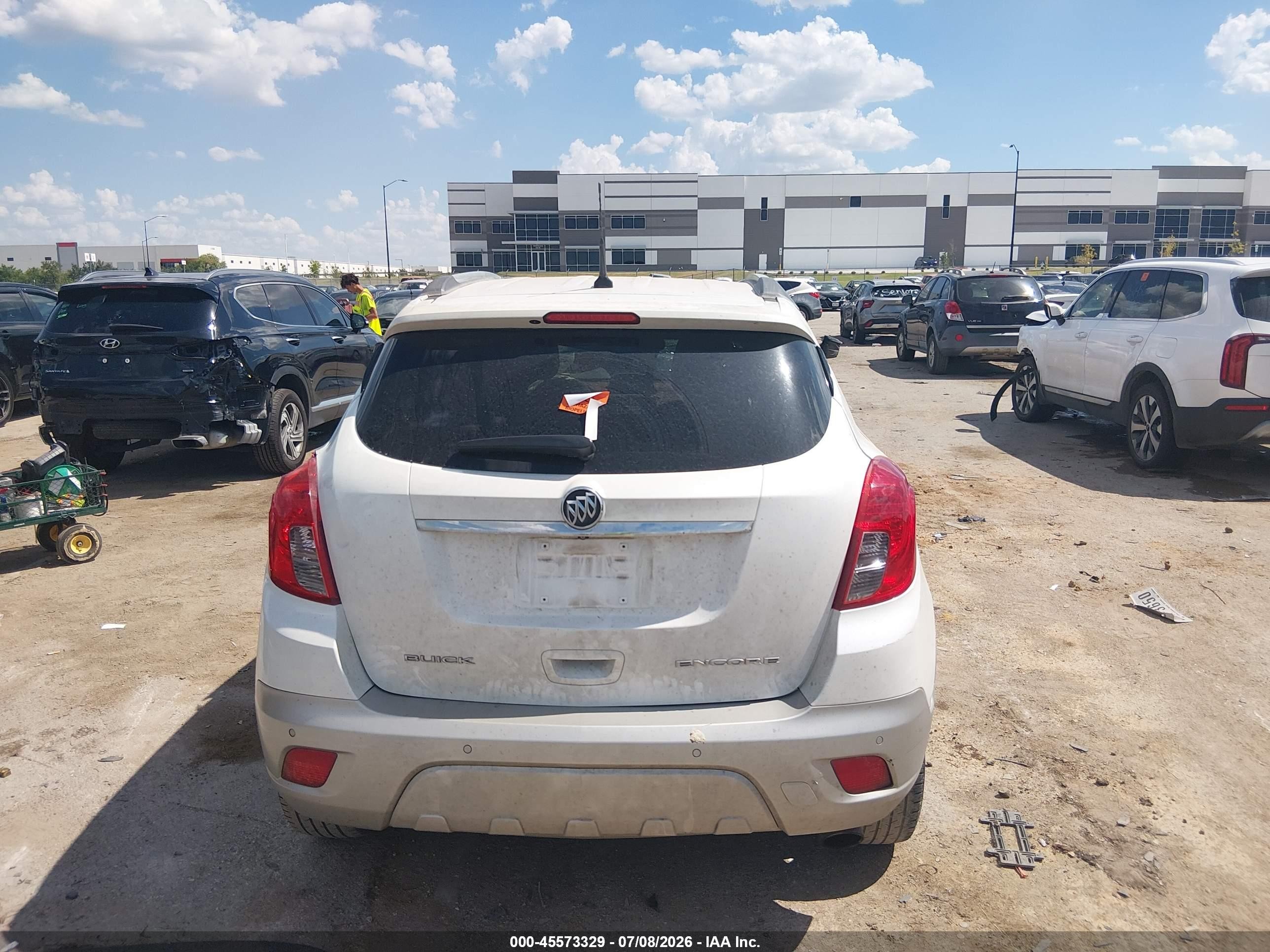 2014 Buick Encore Premium White vin: KL4CJDSB6EB781709