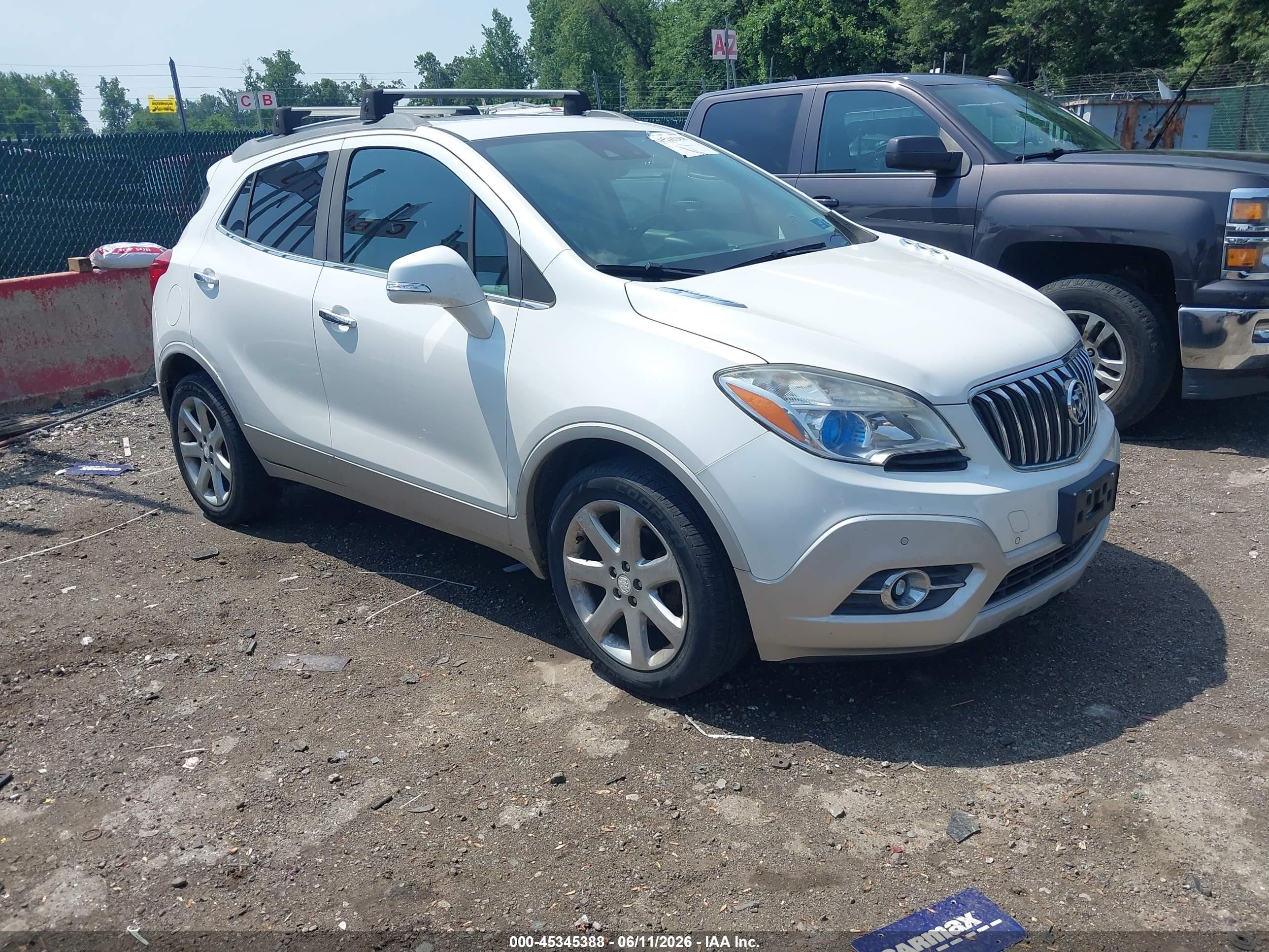 2014 Buick Encore Premium White vin: KL4CJDSB7EB595872