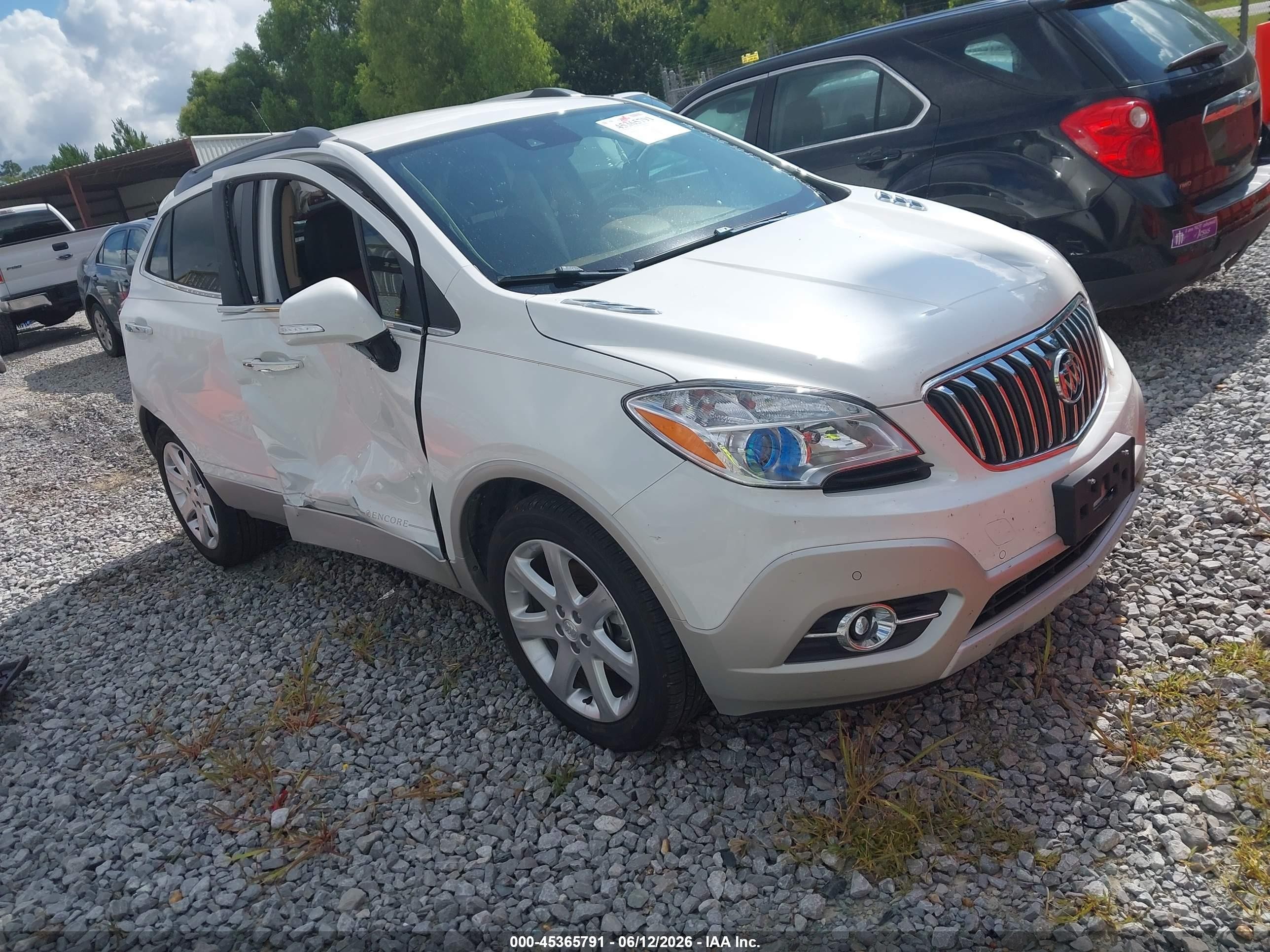 2015 Buick Encore Premium White vin: KL4CJDSB8FB264140