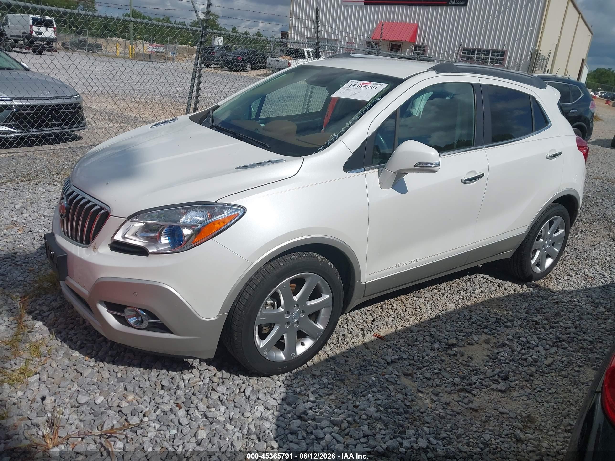 2015 Buick Encore Premium White vin: KL4CJDSB8FB264140