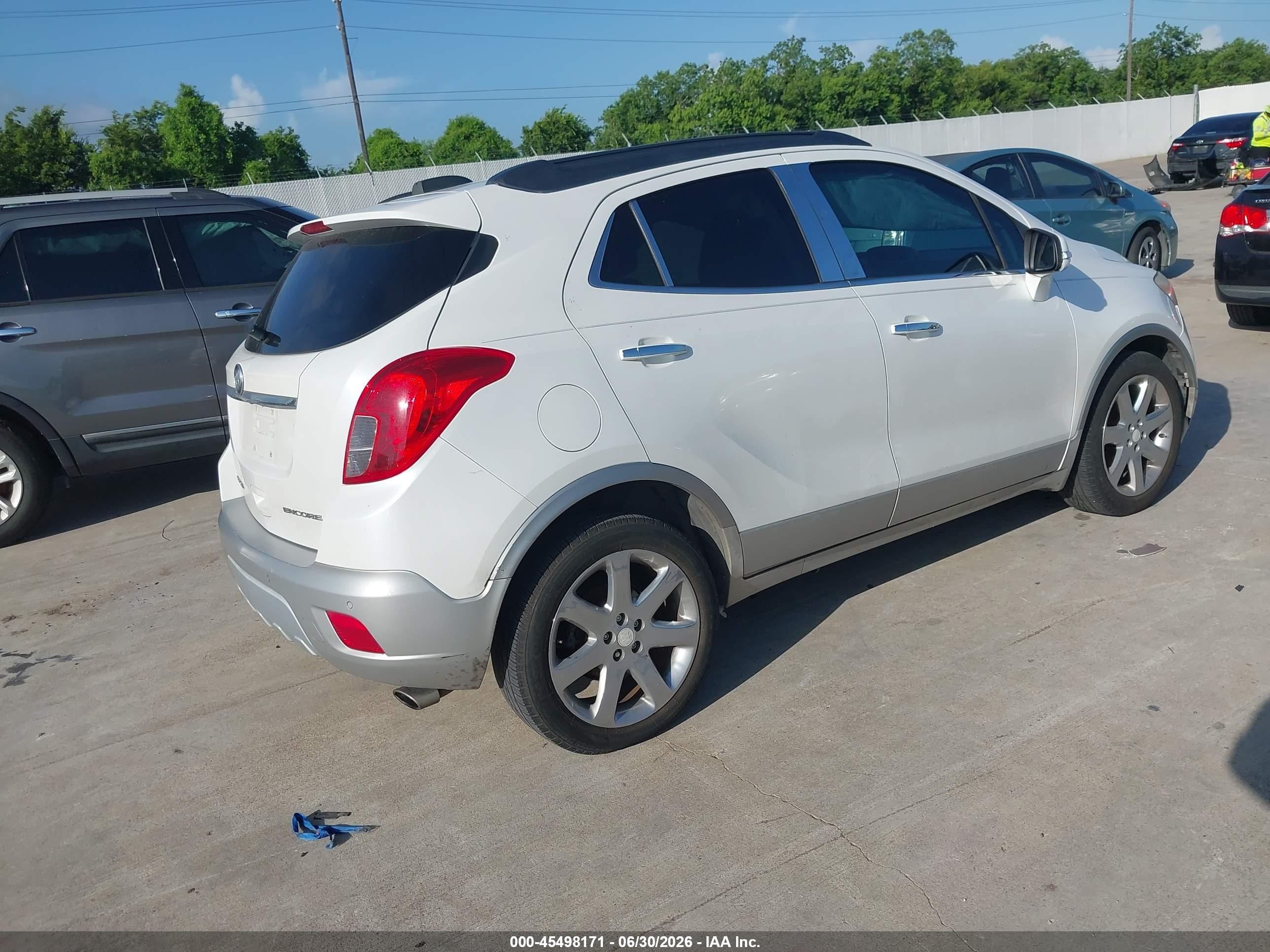 2015 Buick Encore Premium White vin: KL4CJDSB9FB036969