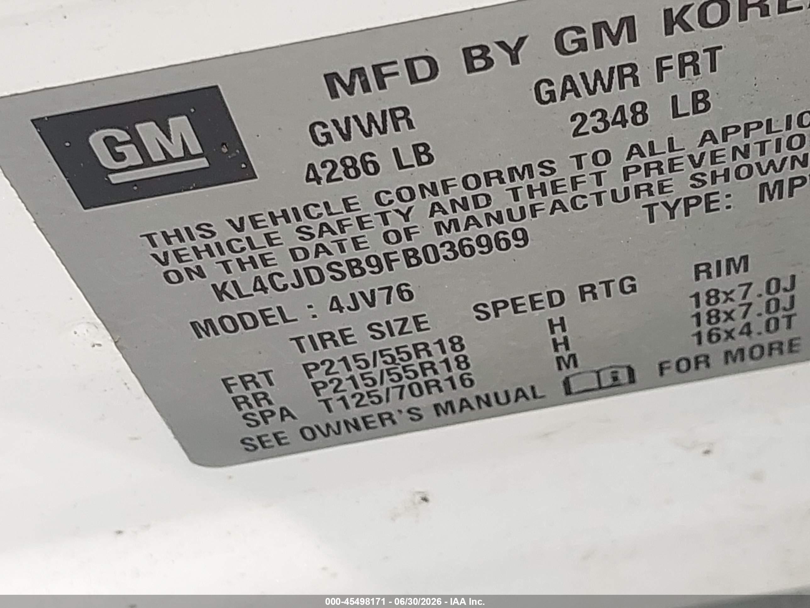 2015 Buick Encore Premium White vin: KL4CJDSB9FB036969