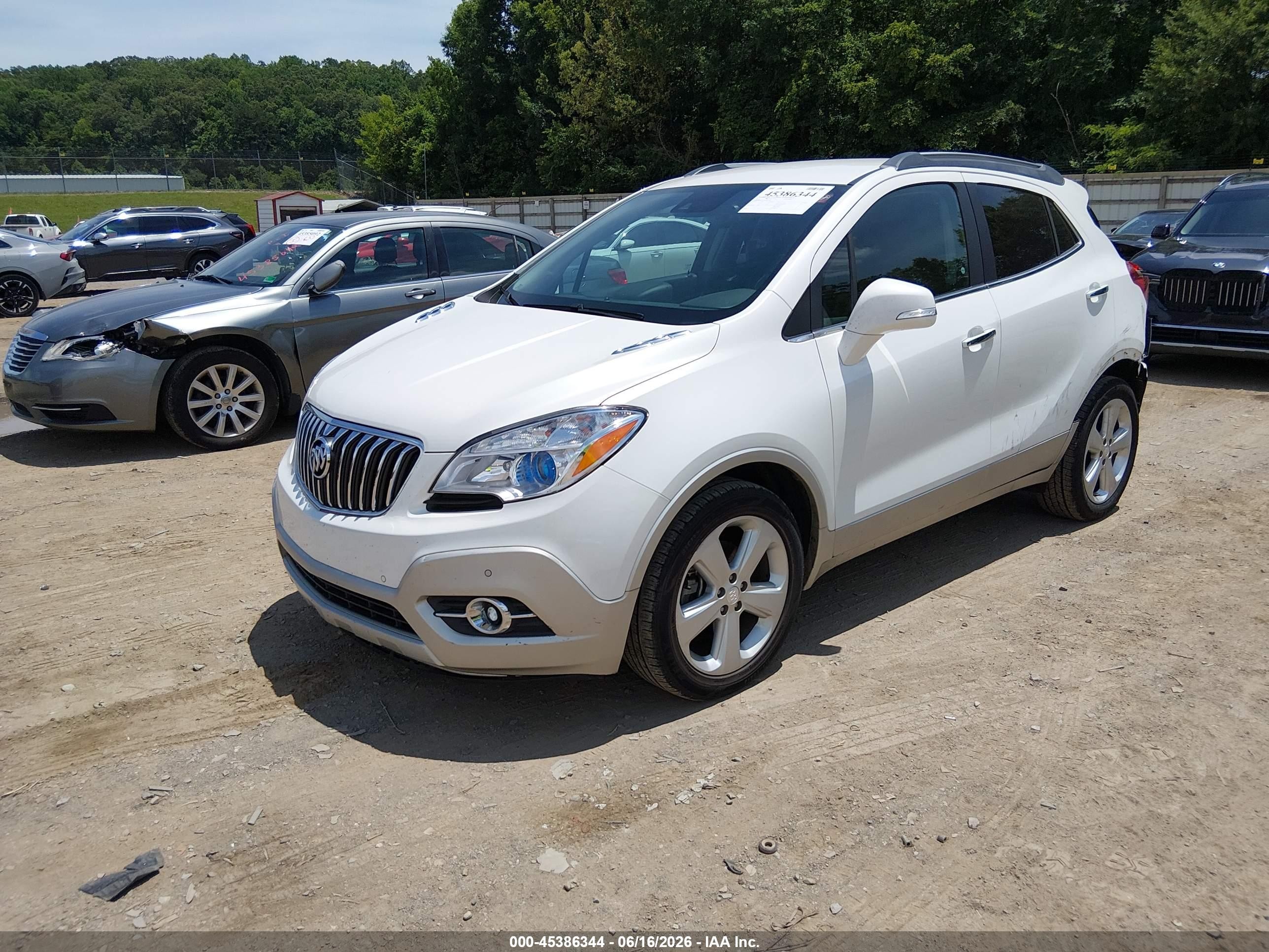2015 Buick Encore Premium White vin: KL4CJDSB9FB055005