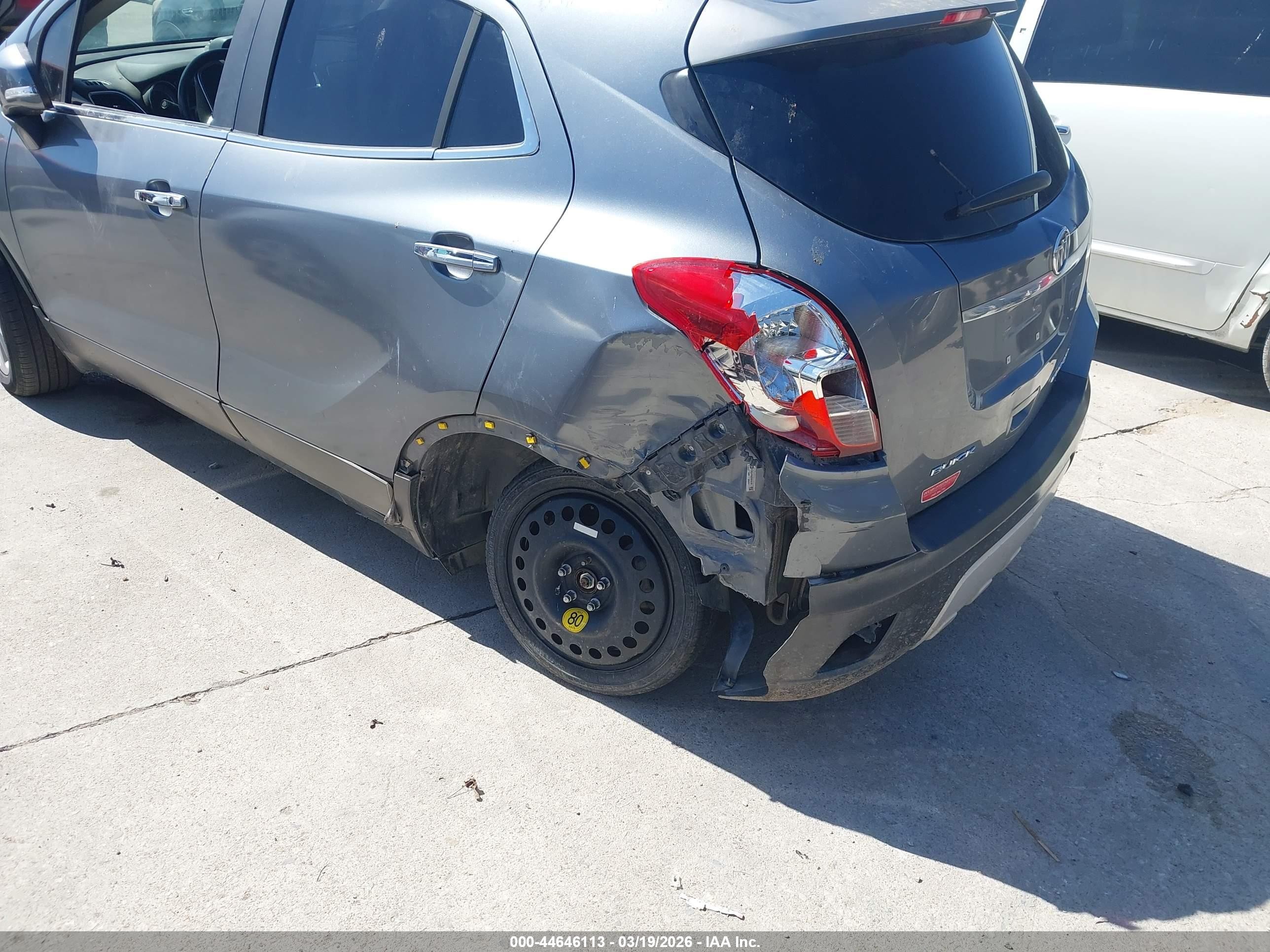 2015 Buick Encore   Gray vin: KL4CJESB0FB078176