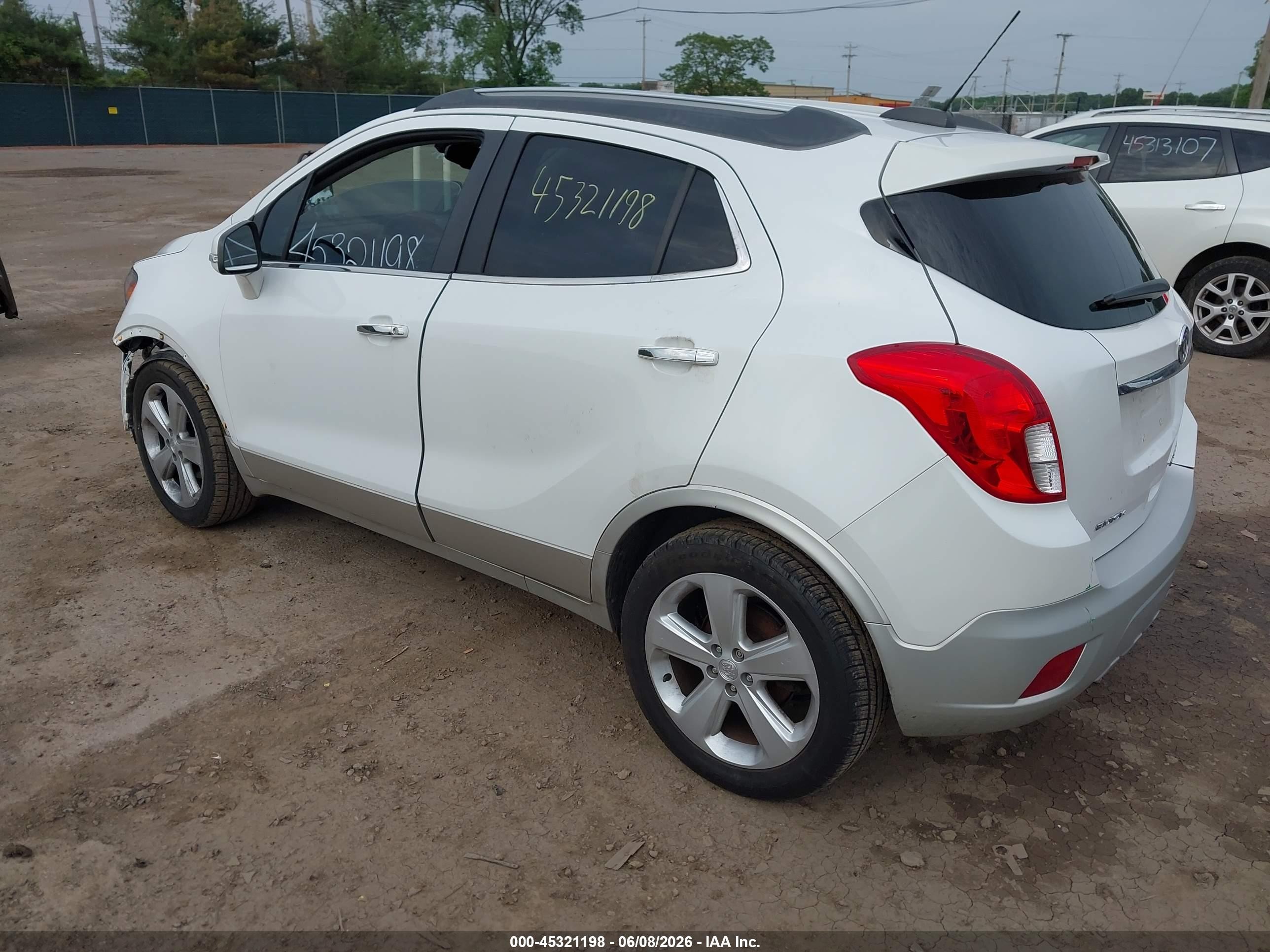 2015 Buick Encore   White vin: KL4CJESB0FB164068