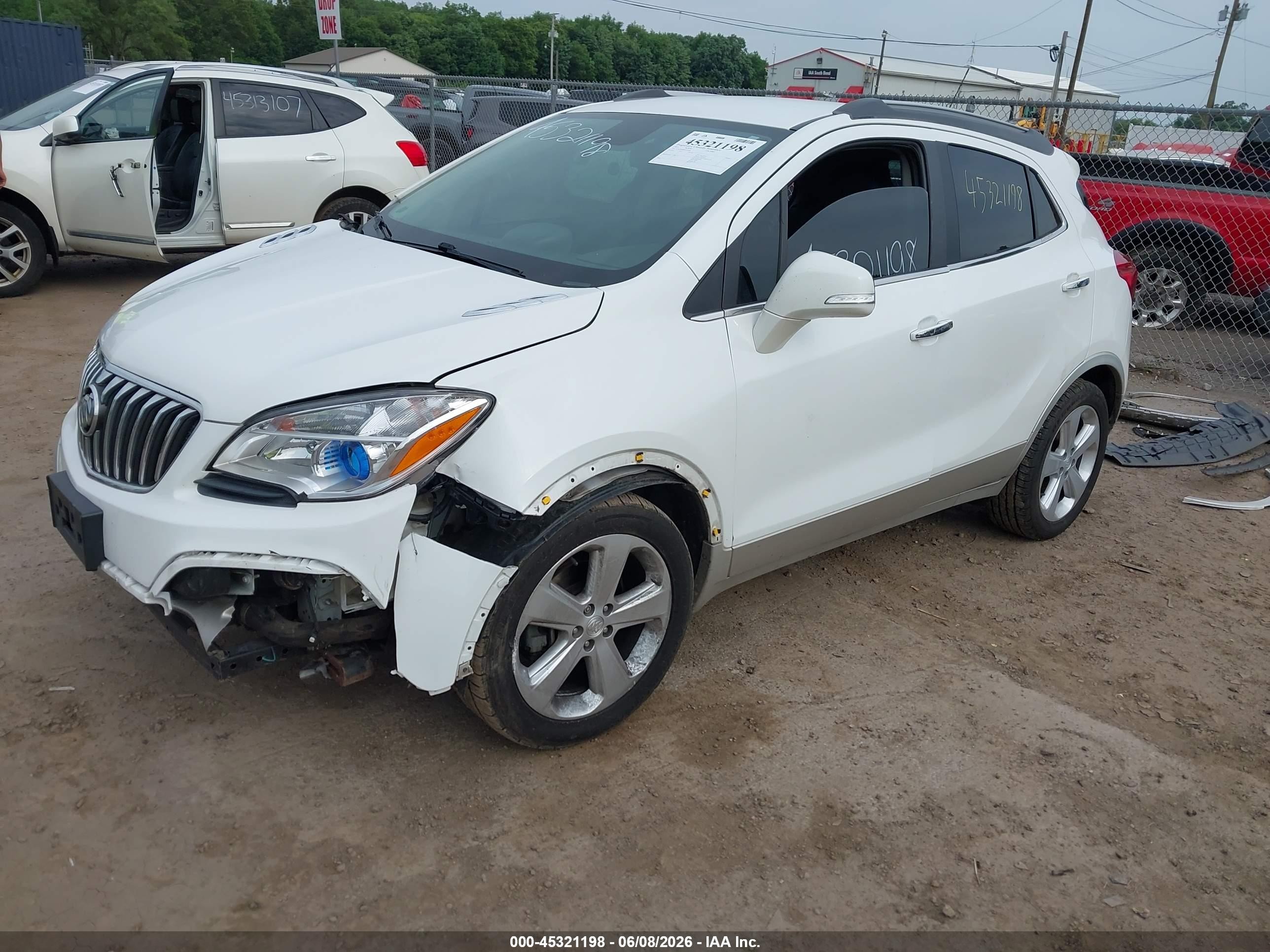 2015 Buick Encore   White vin: KL4CJESB0FB164068