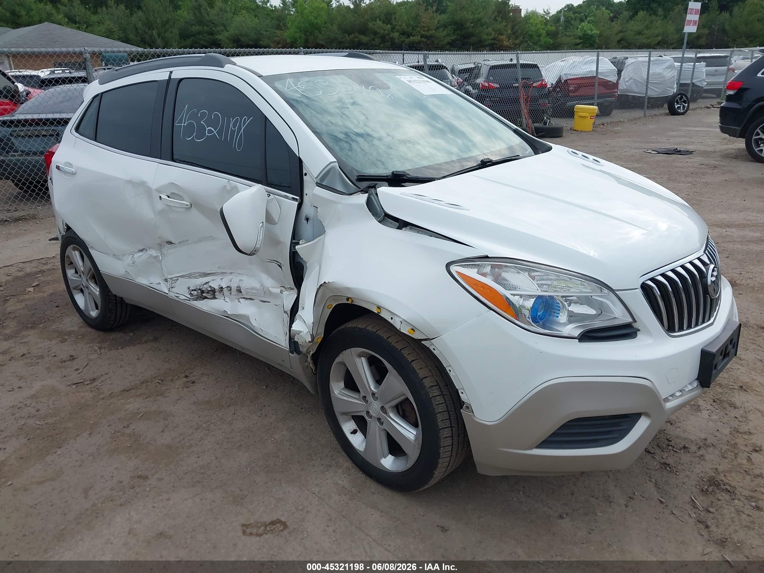2015 Buick Encore   White vin: KL4CJESB0FB164068
