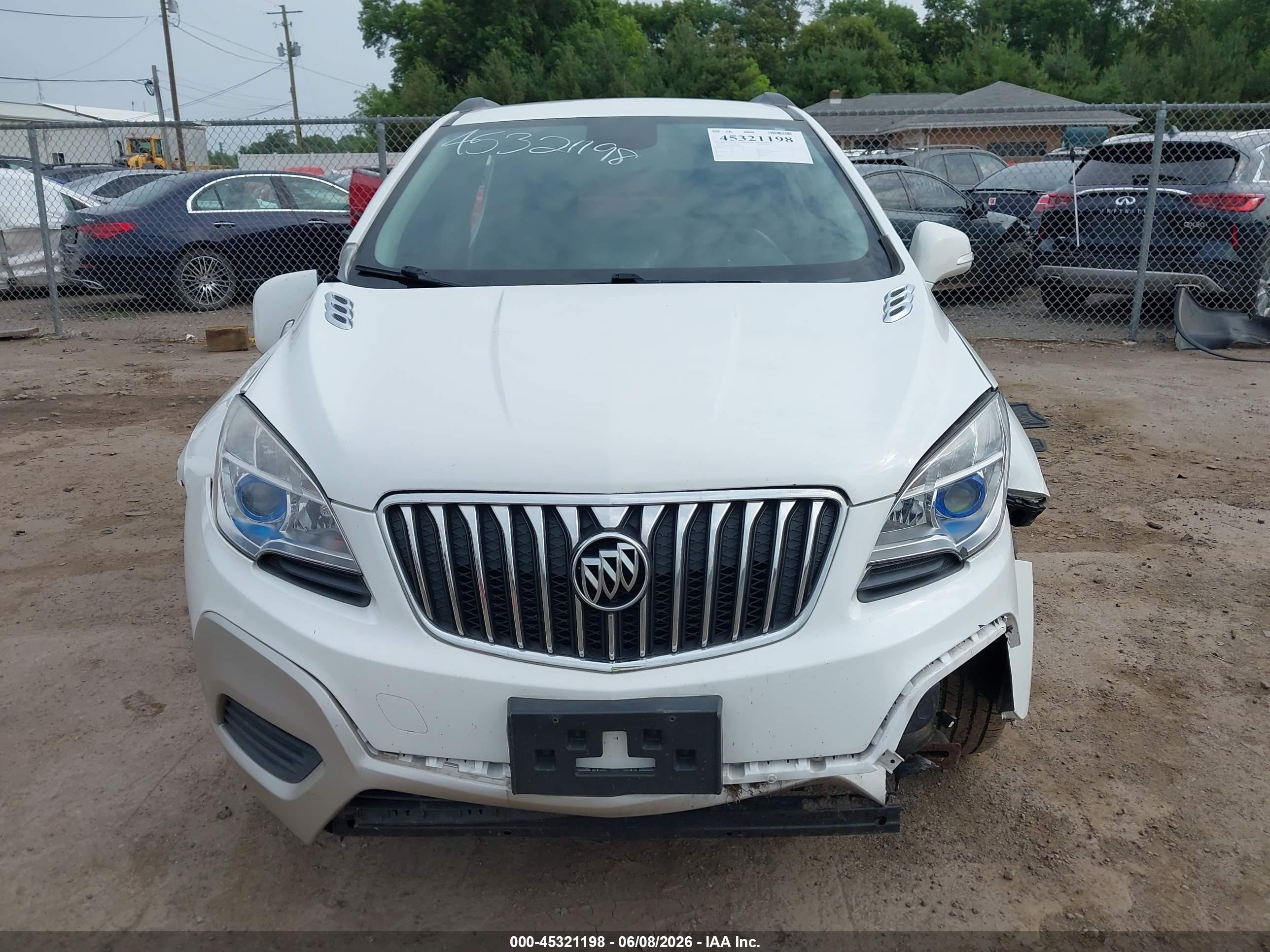 2015 Buick Encore   White vin: KL4CJESB0FB164068