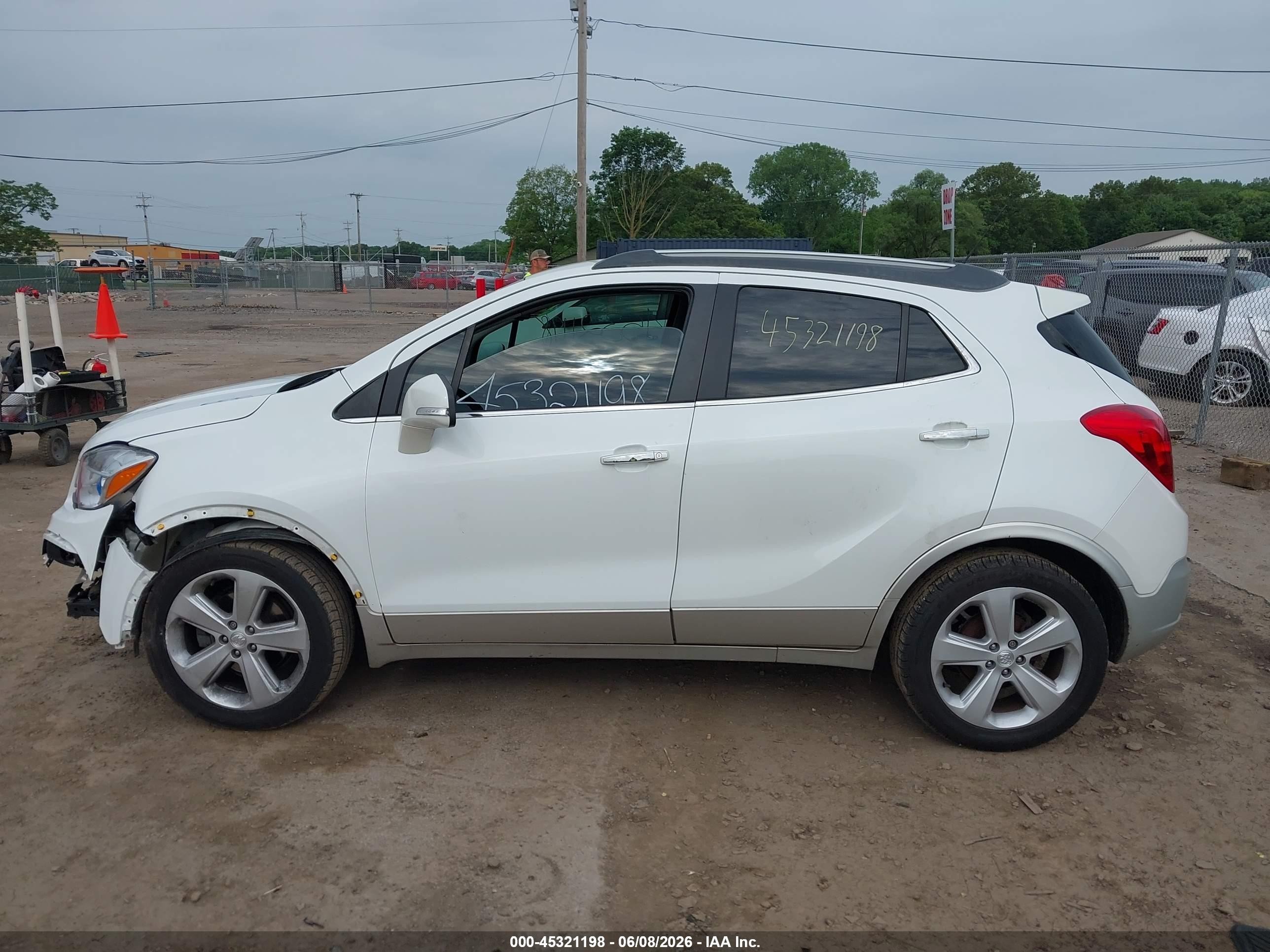 2015 Buick Encore   White vin: KL4CJESB0FB164068