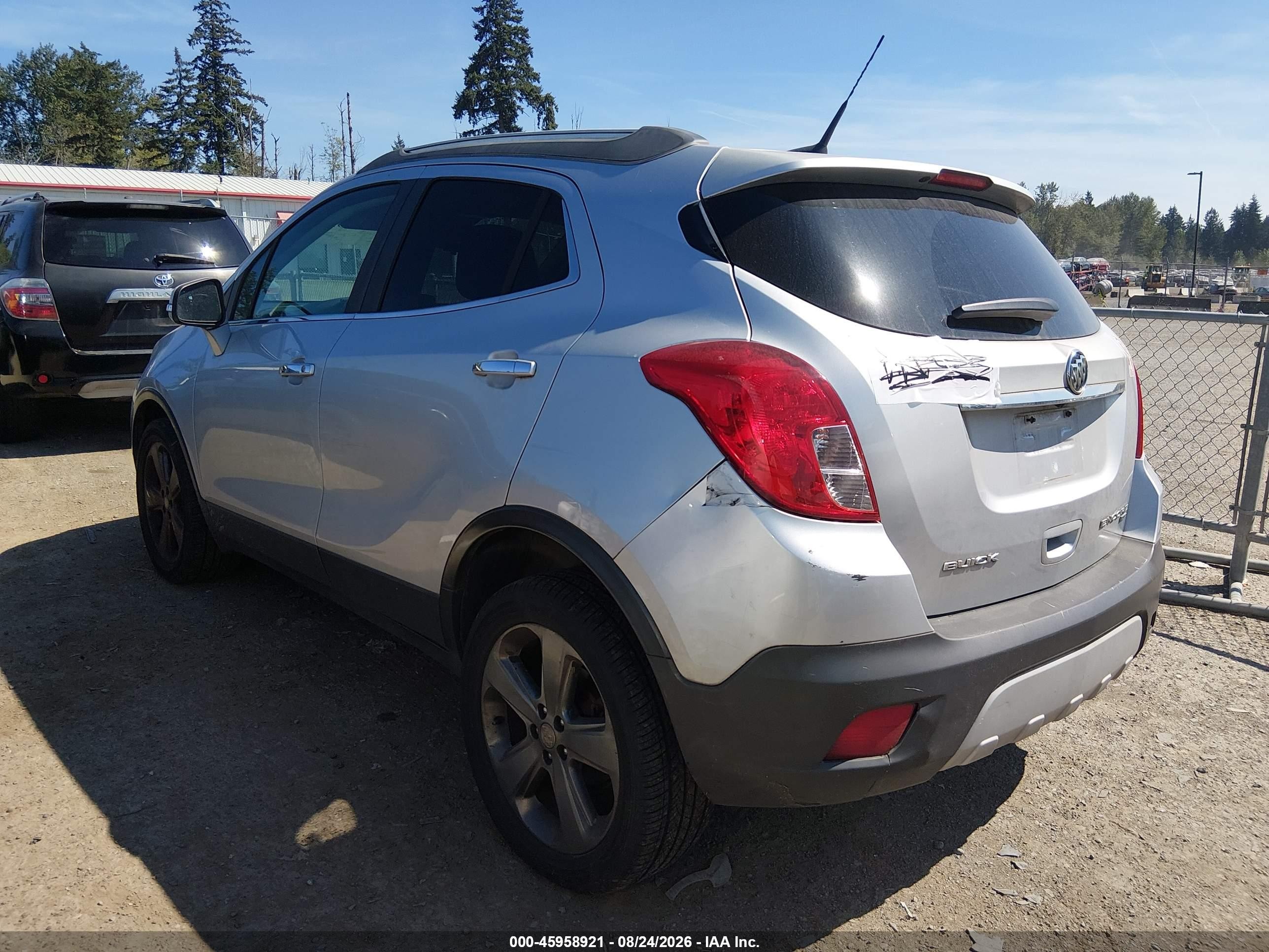 2014 Buick Encore   Silver vin: KL4CJESB3EB654390