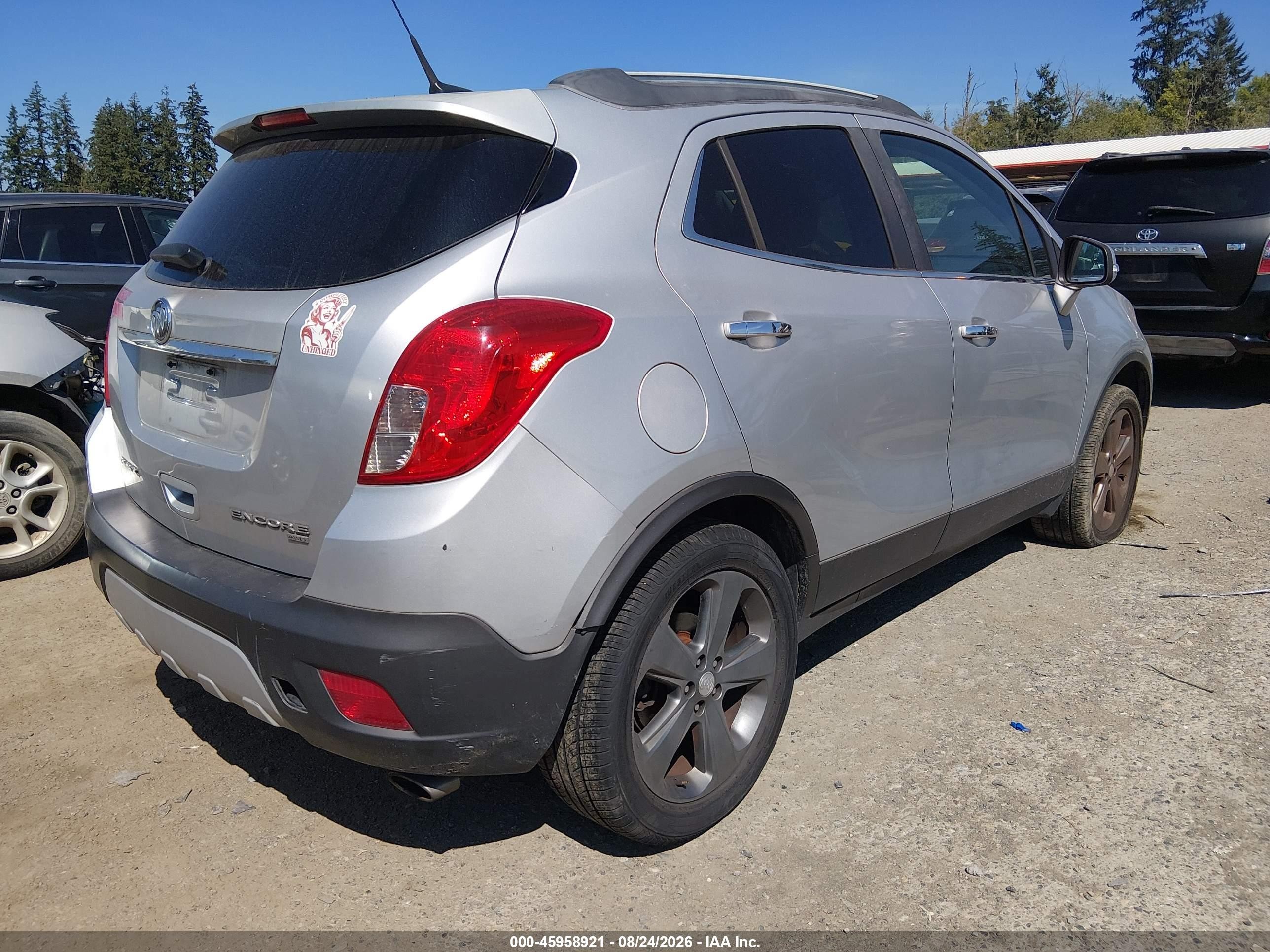 2014 Buick Encore   Silver vin: KL4CJESB3EB654390