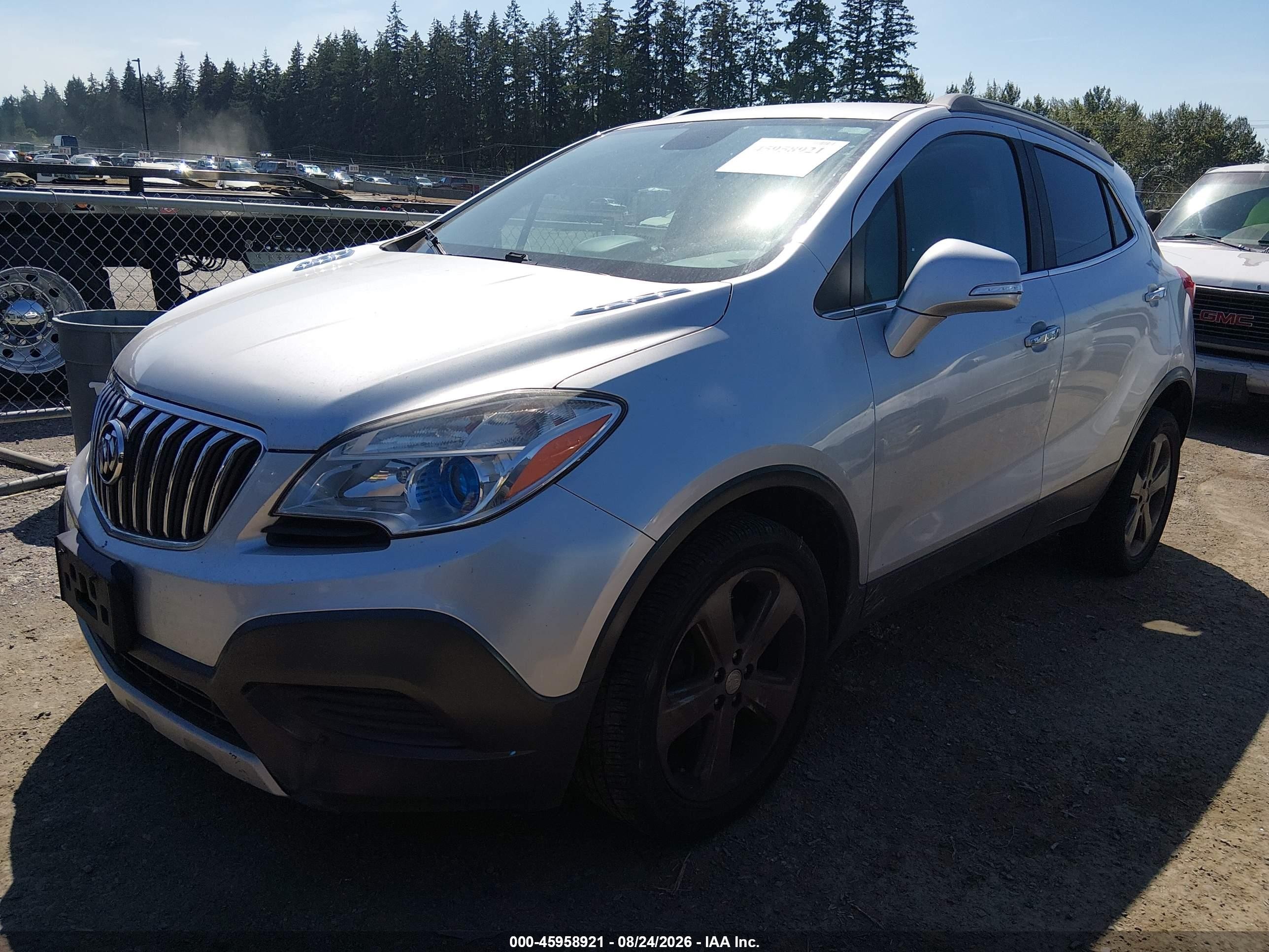 2014 Buick Encore   Silver vin: KL4CJESB3EB654390
